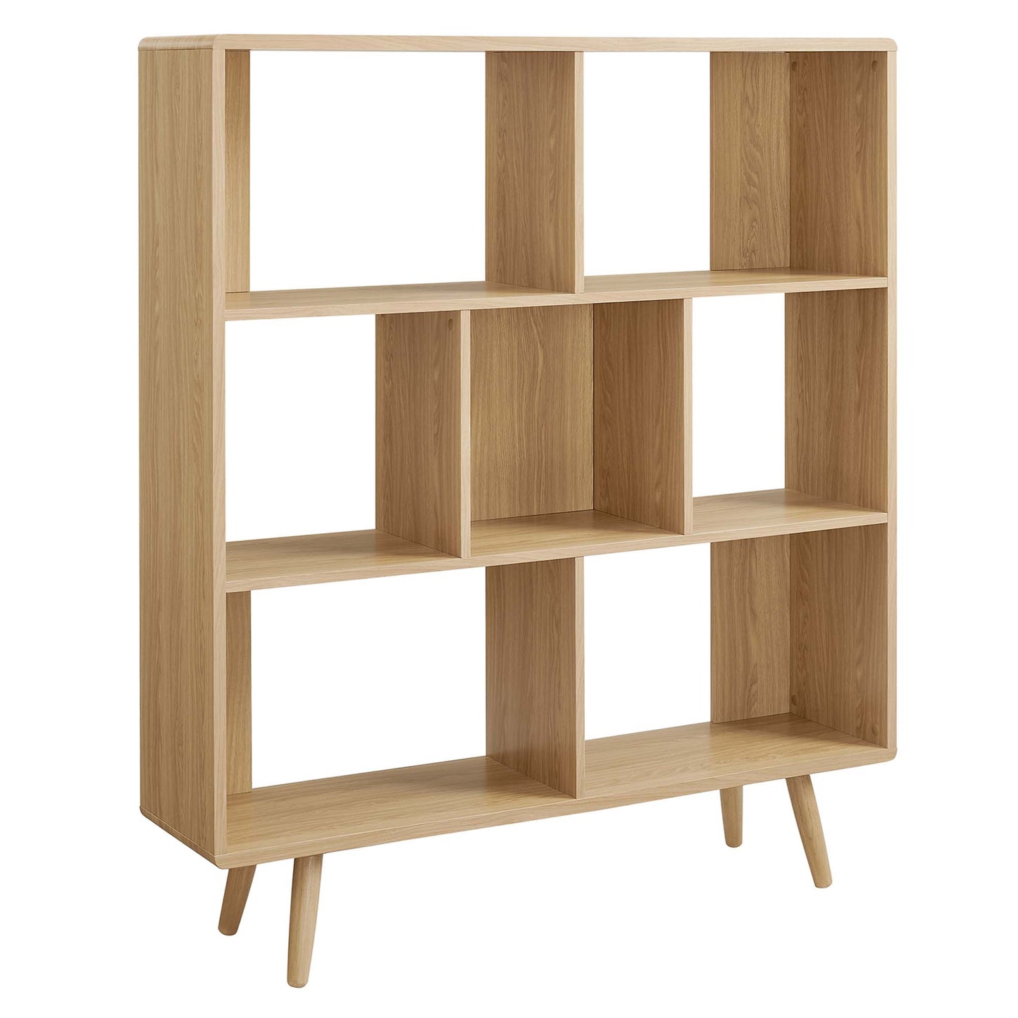 Transmit 7 Shelf Wood Grain Bookcase by Modway EEI-2529-OAK