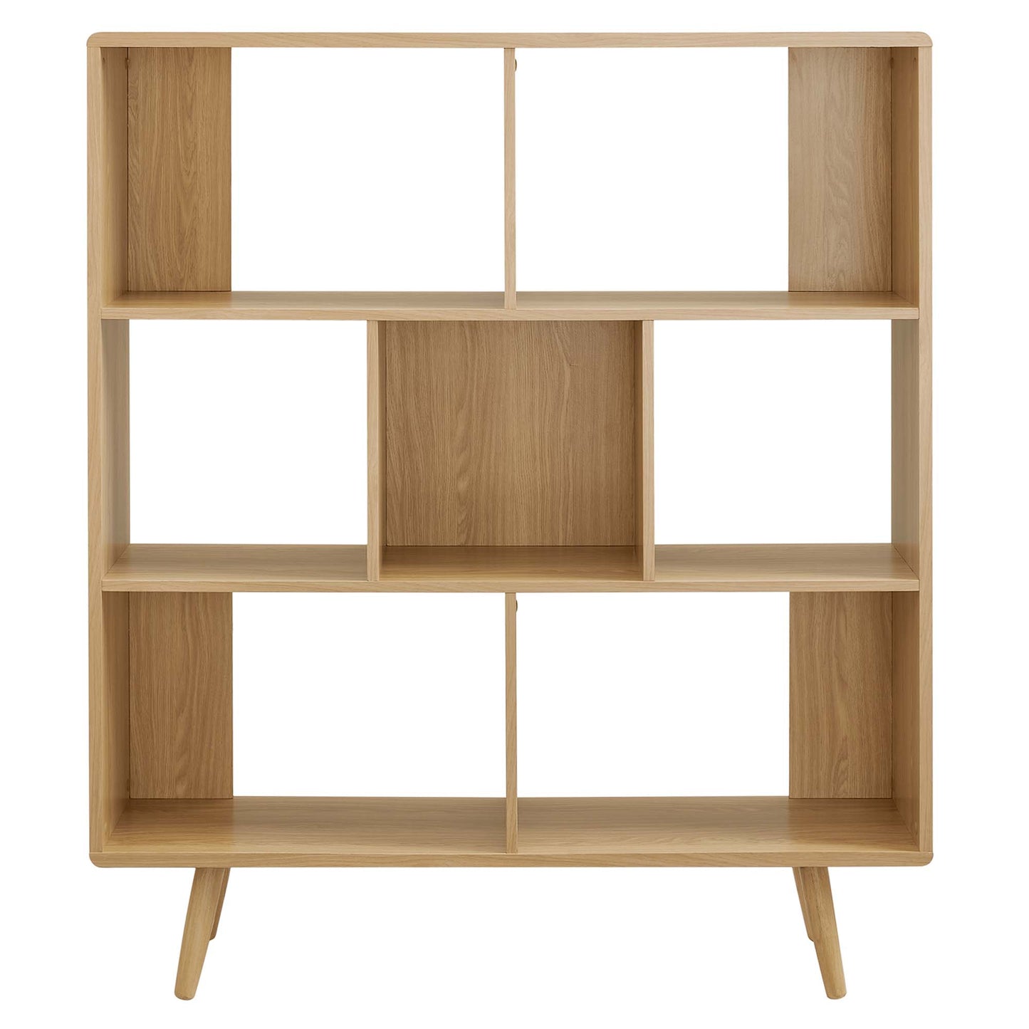 Transmit 7 Shelf Wood Grain Bookcase by Modway EEI-2529-OAK