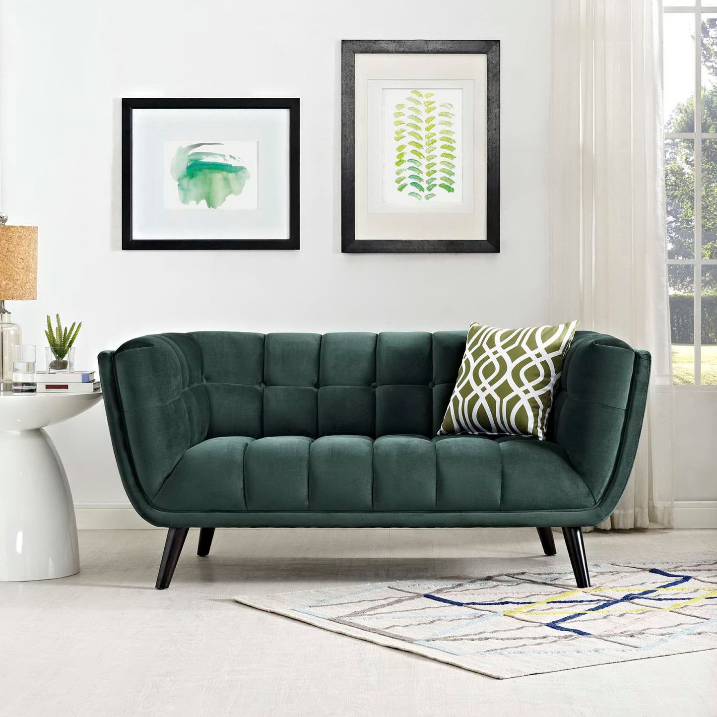 Bestow Performance Velvet Loveseat by Modway EEI-2535-GRN