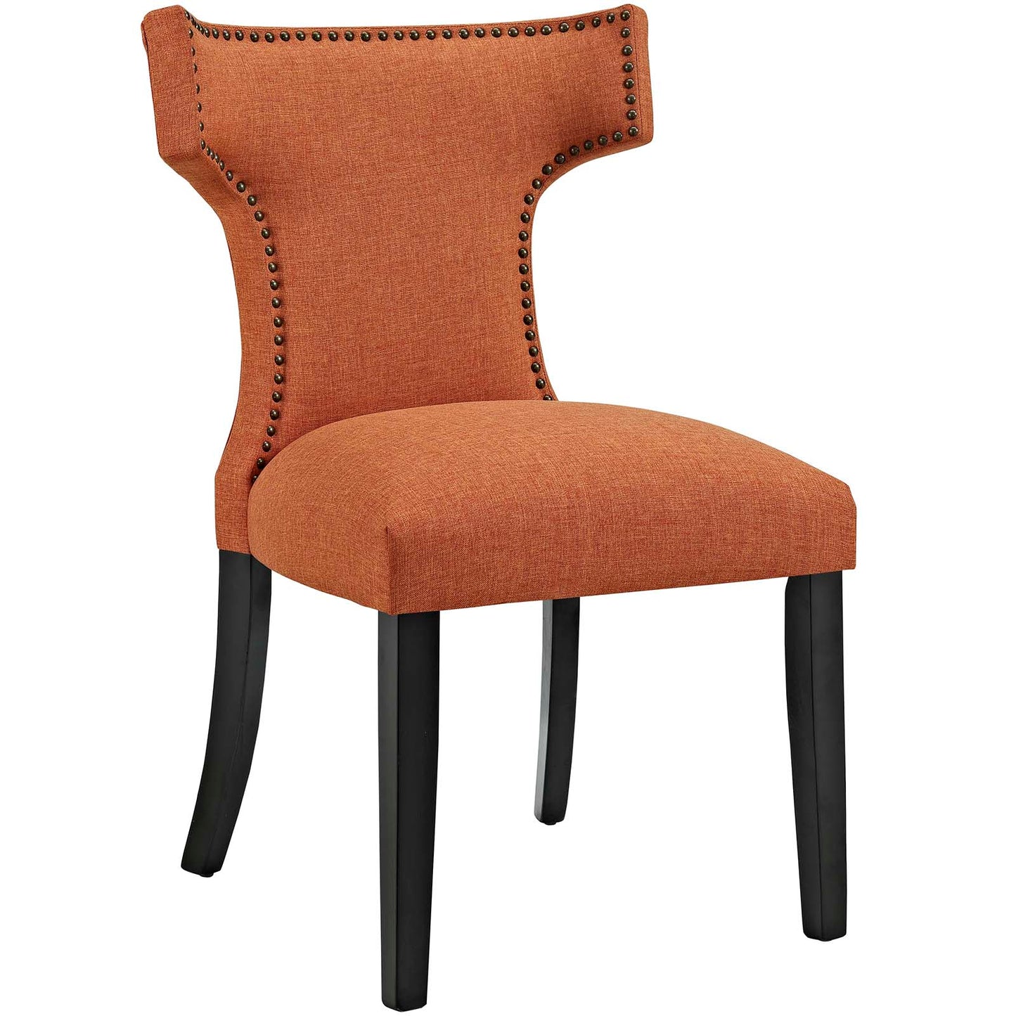 Curve Fabric Dining Side Chair Set of 2 by Modway EEI-2741-ORA-SET