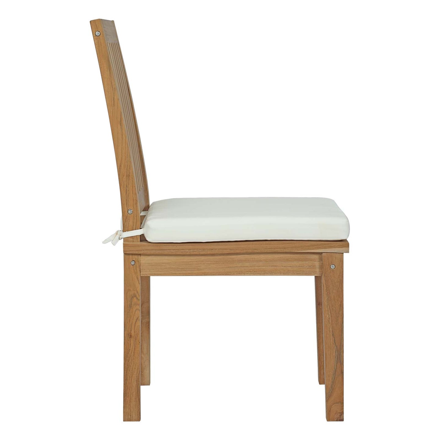 Marina 7 Piece Outdoor Patio Teak Dining Set by Modway EEI-3293-NAT-WHI-SET