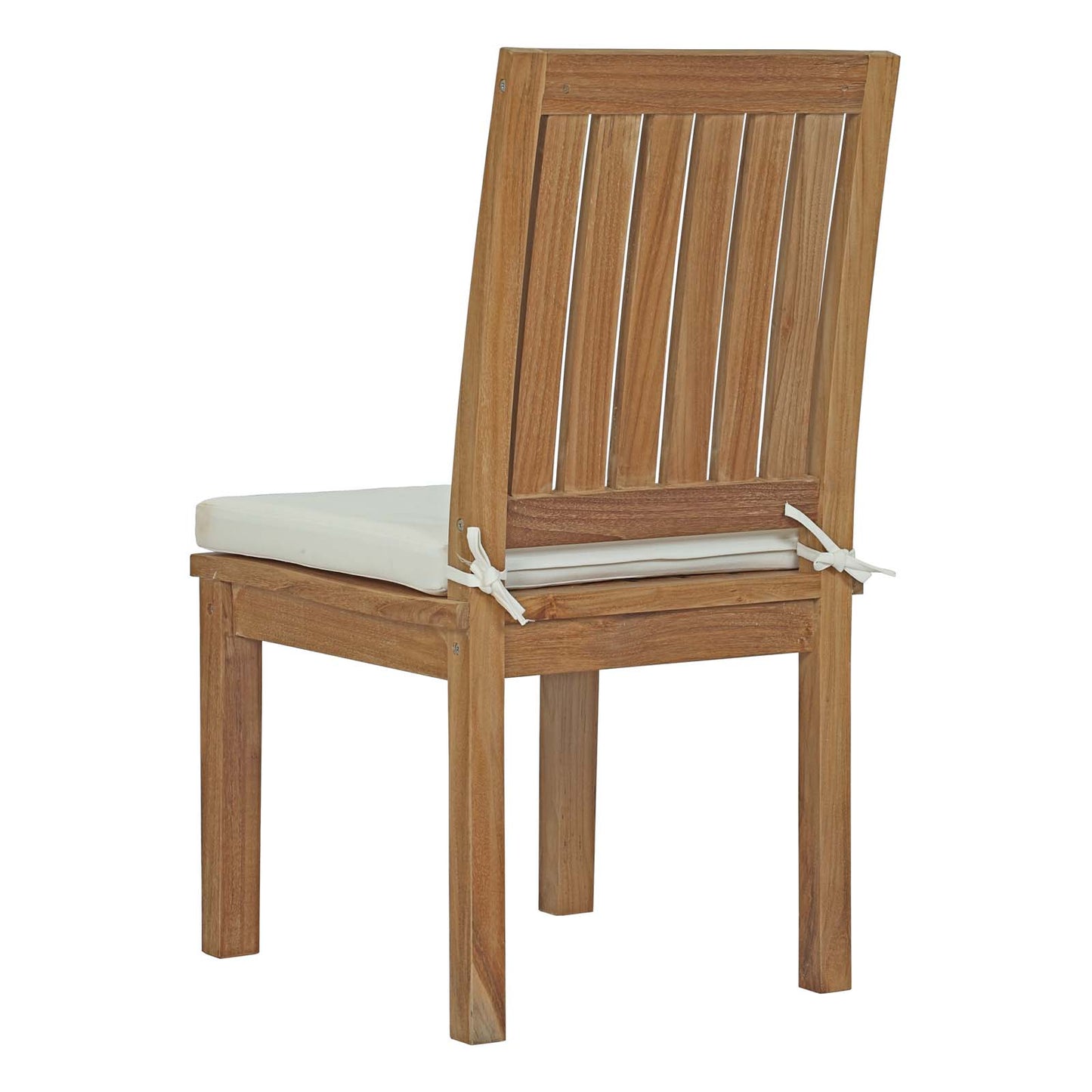 Marina 9 Piece Outdoor Patio Teak Dining Set by Modway EEI-3315-NAT-WHI-SET