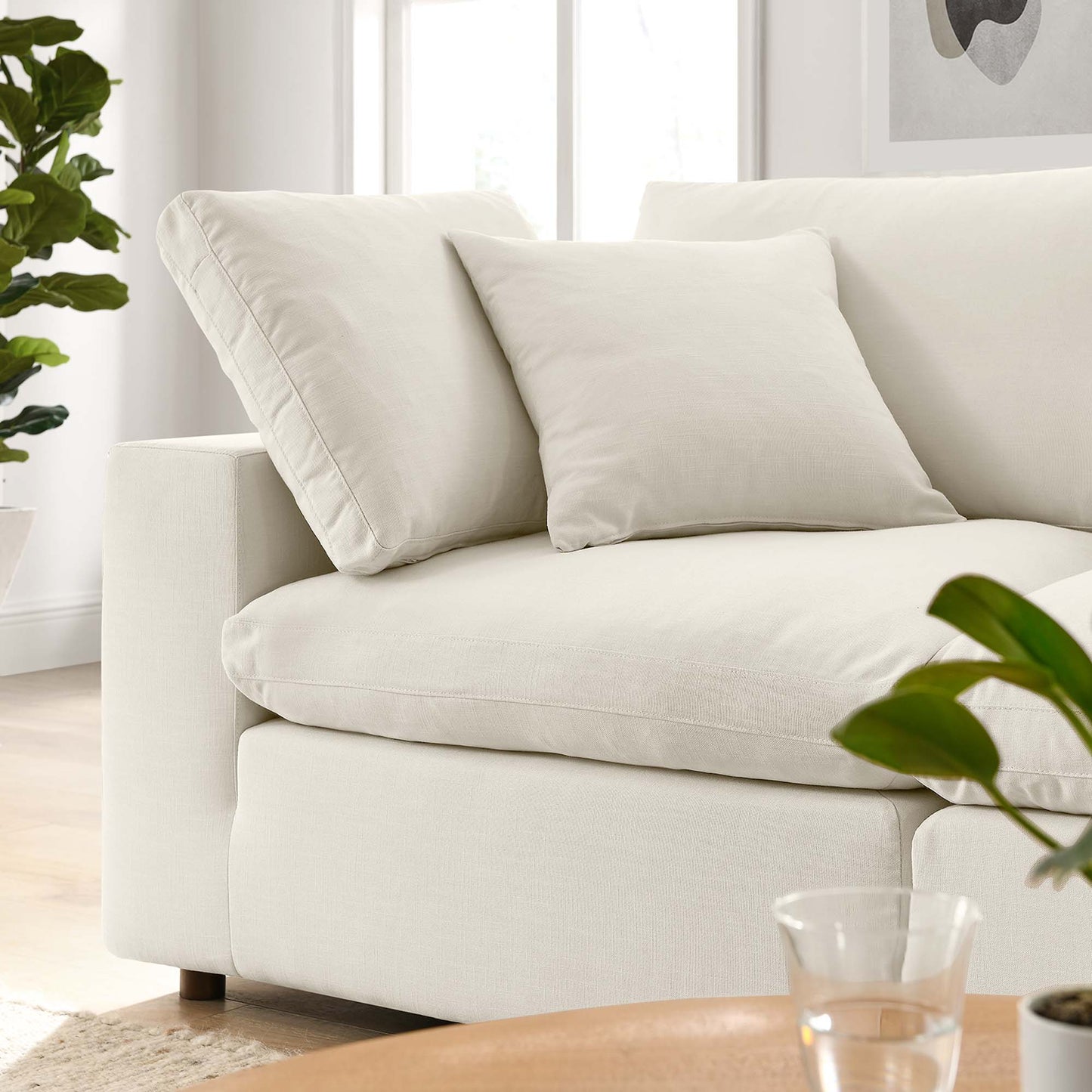 Commix 2 Piece Down Filled Overstuffed Sectional Sofa Set by Modway EEI-3354-LBG