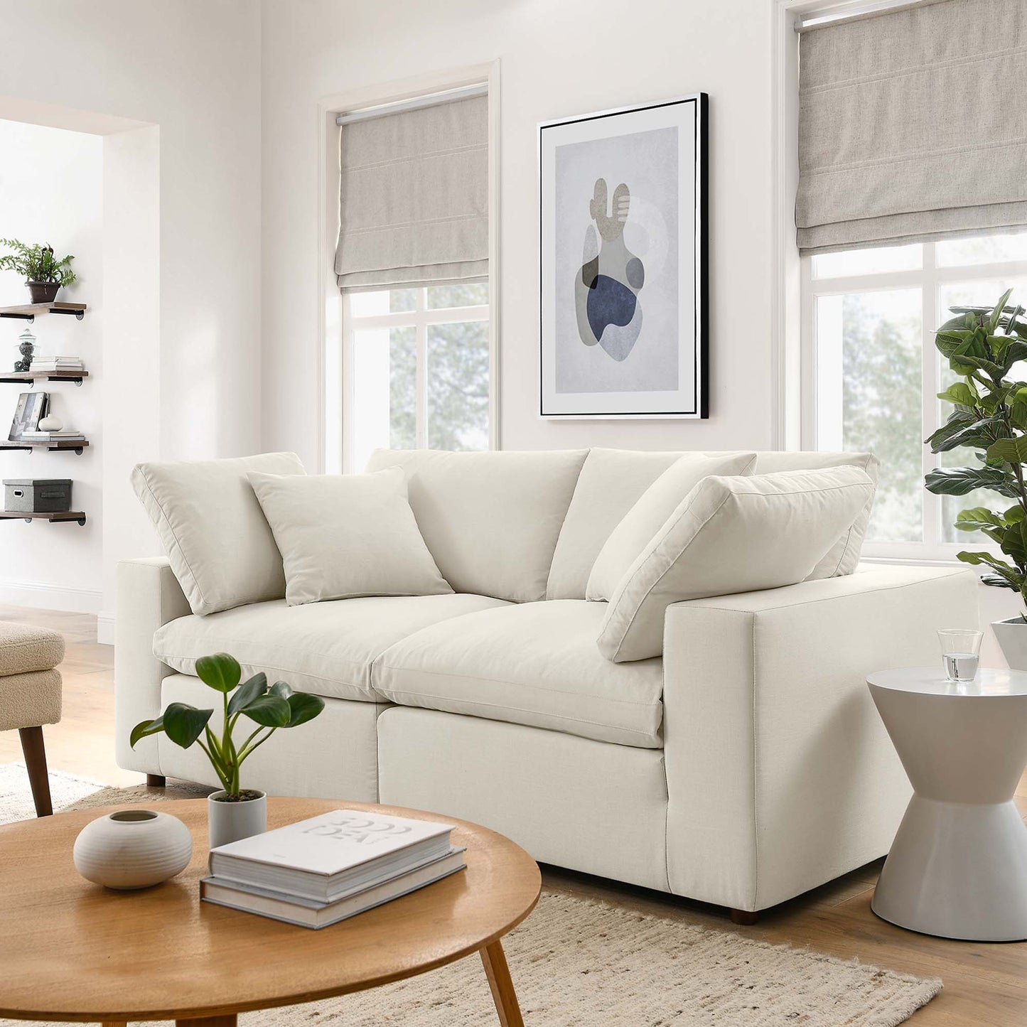 Commix 2 Piece Down Filled Overstuffed Sectional Sofa Set by Modway EEI-3354-LBG