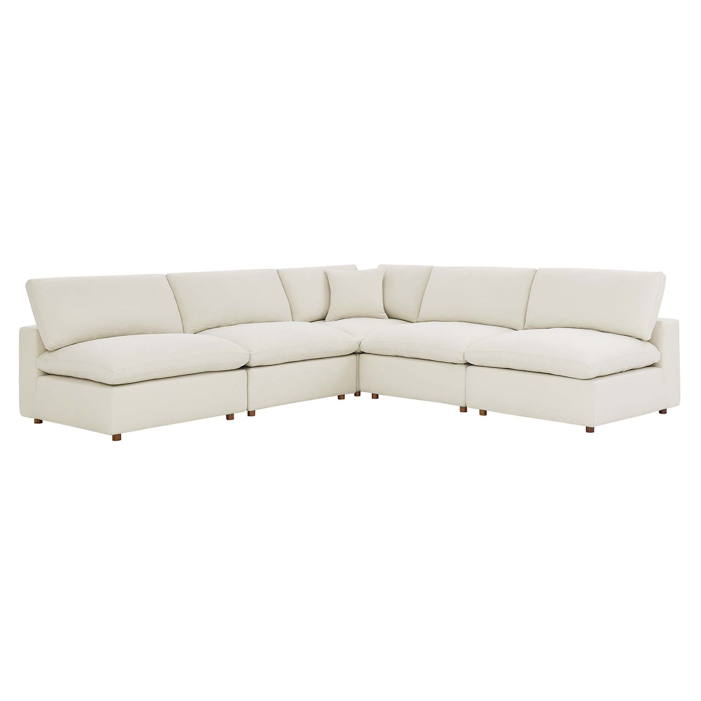 Commix 5-Piece Down Filled Overstuffed Armless Sectional Sofa by Modway EEI-3360-LBG