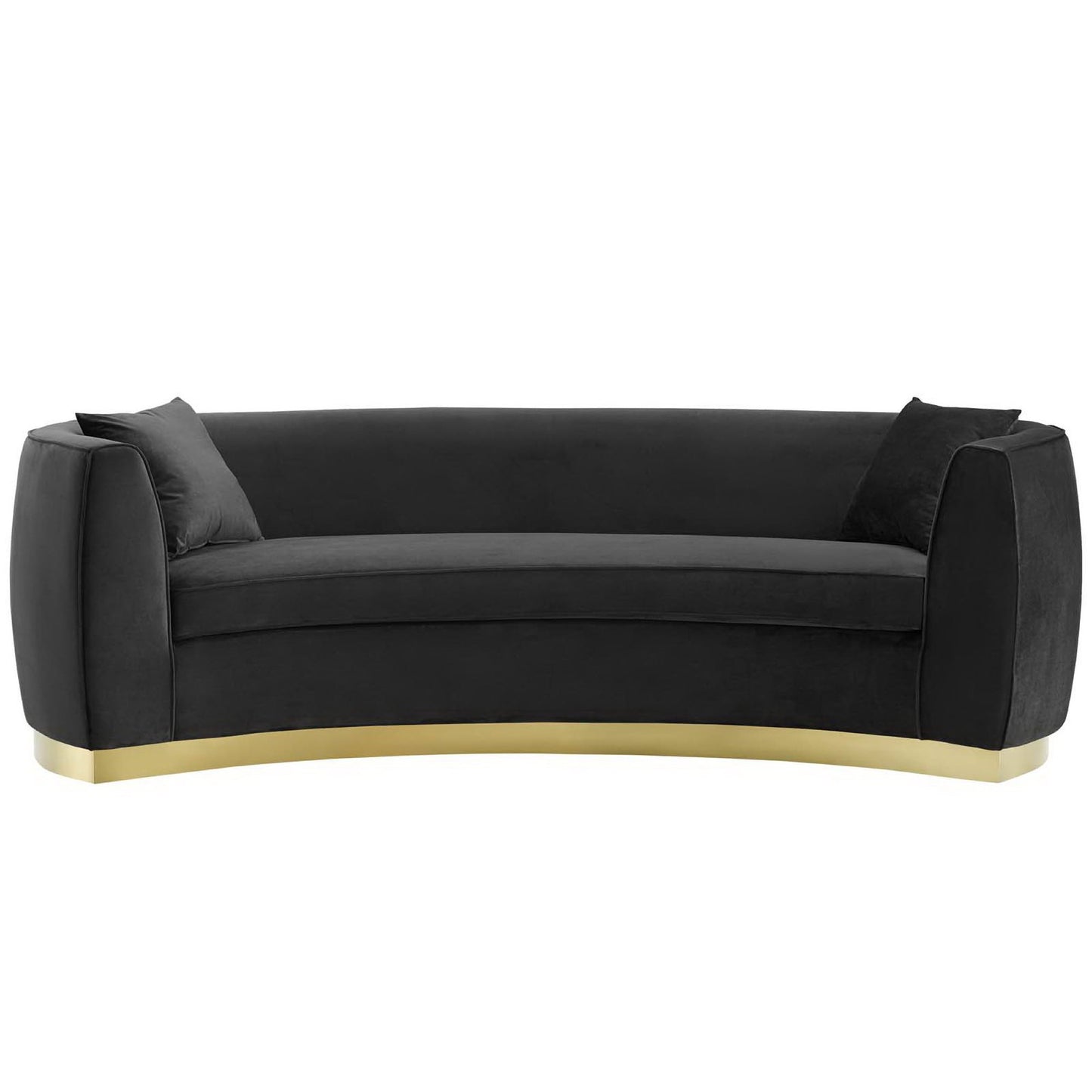 Resolute Curved Performance Velvet Sofa by Modway EEI-3408-BLK