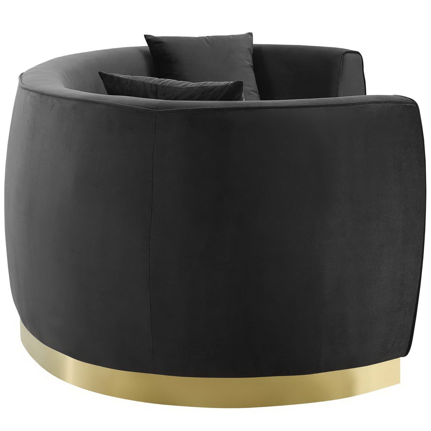 Resolute Curved Performance Velvet Sofa by Modway EEI-3408-BLK