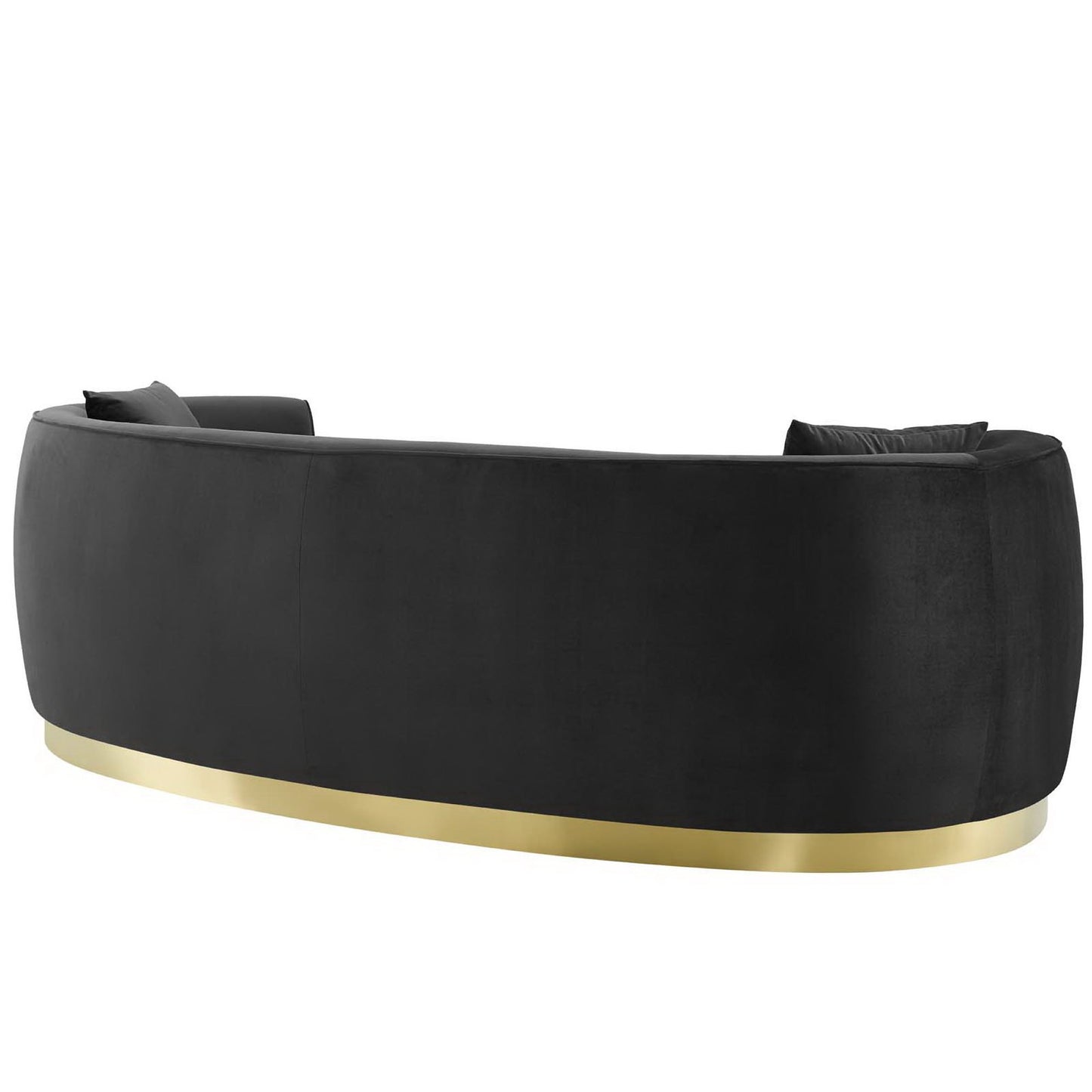 Resolute Curved Performance Velvet Sofa by Modway EEI-3408-BLK