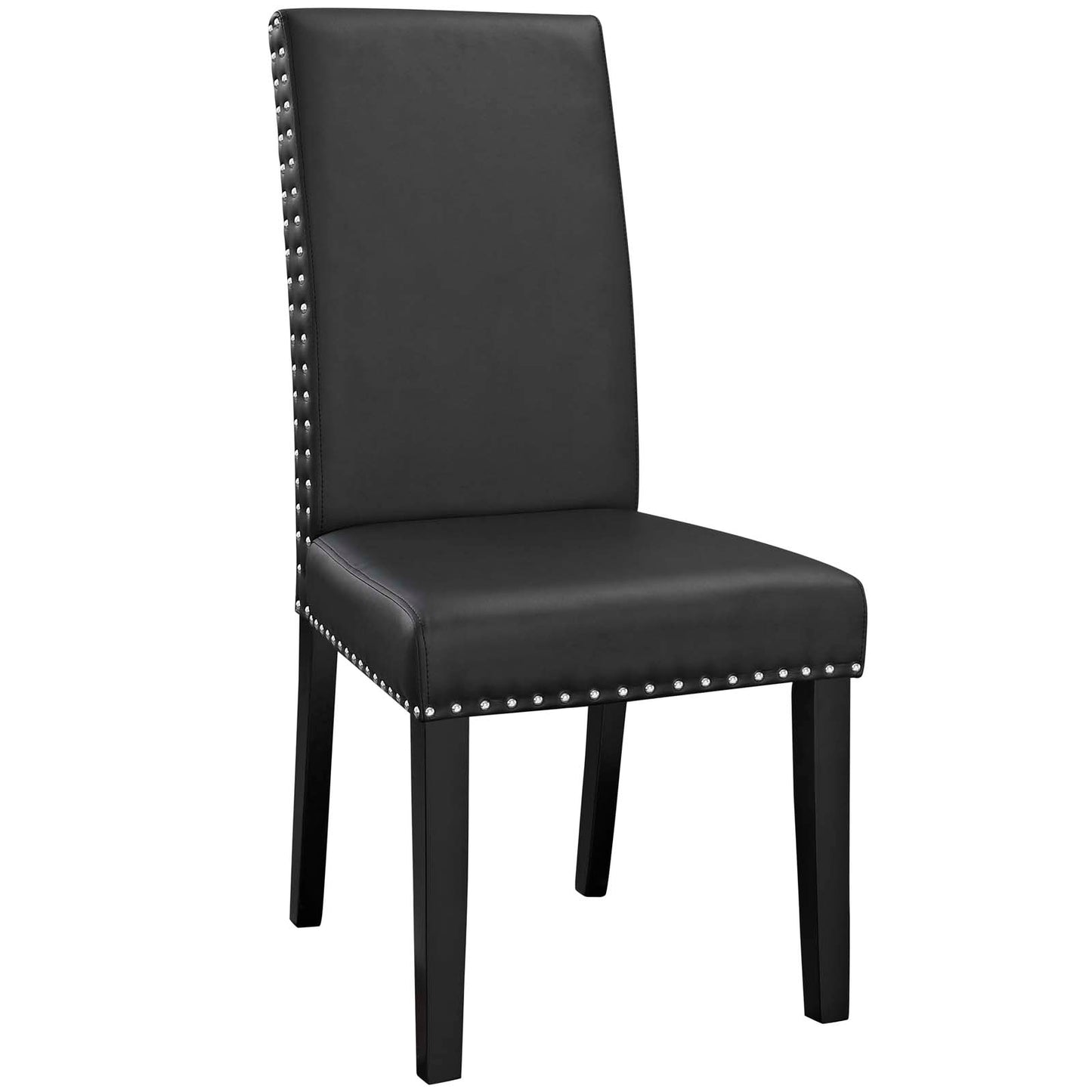 Parcel Vinyl Dining Side Chair Set of 2 by Modway EEI-3553-BLK