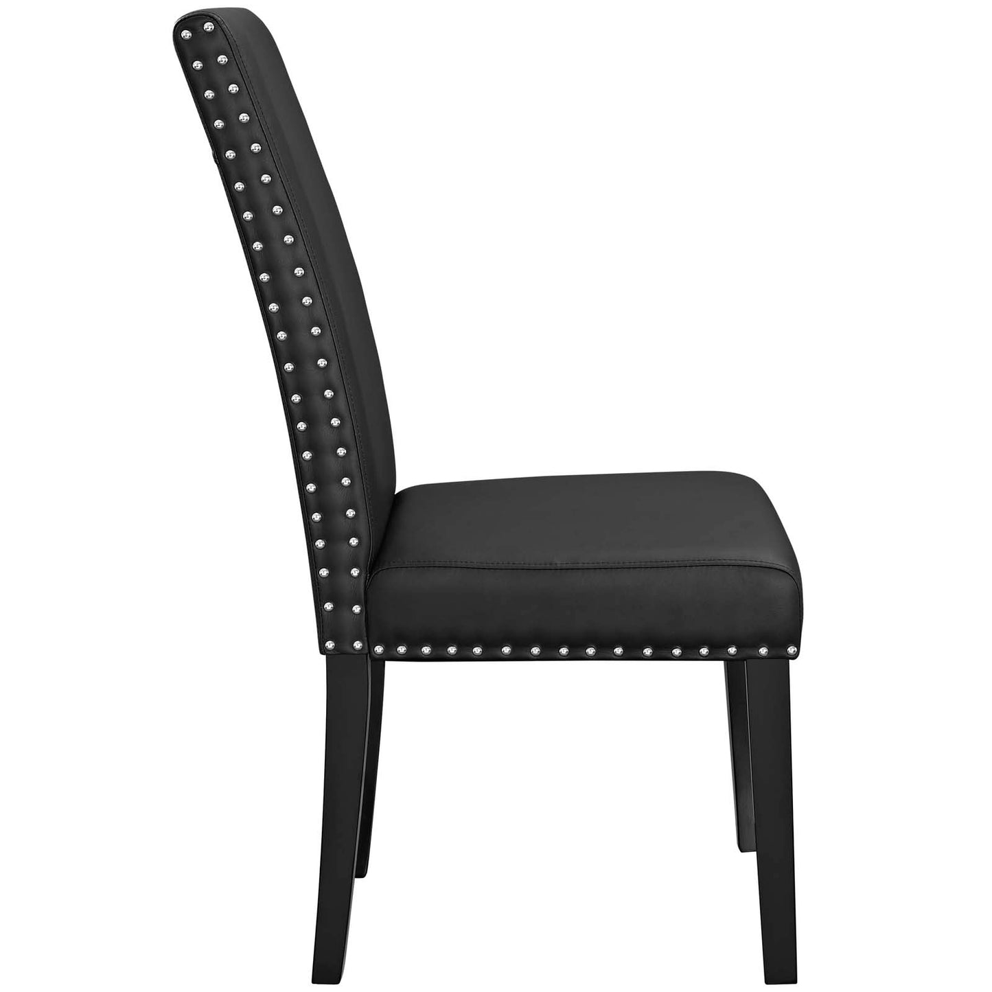 Parcel Vinyl Dining Side Chair Set of 2 by Modway EEI-3553-BLK