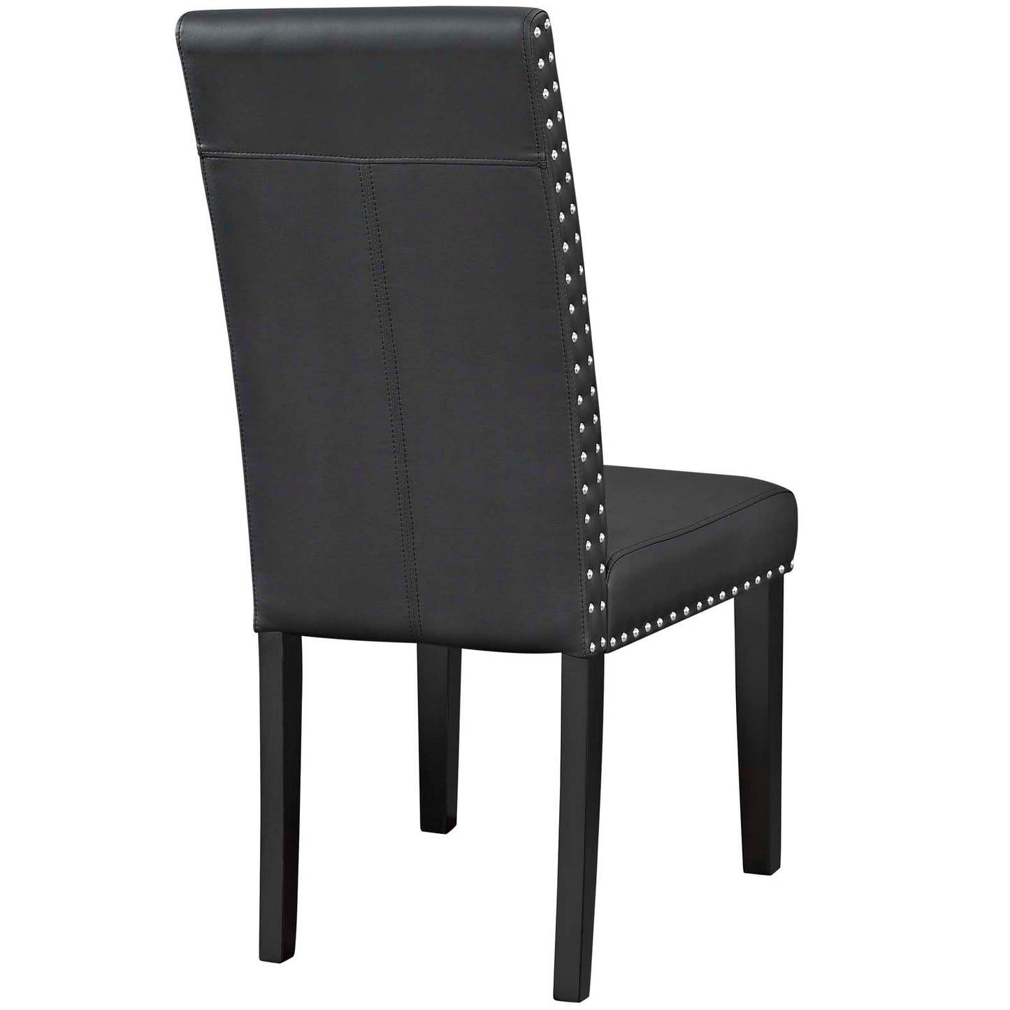 Parcel Vinyl Dining Side Chair Set of 2 by Modway EEI-3553-BLK