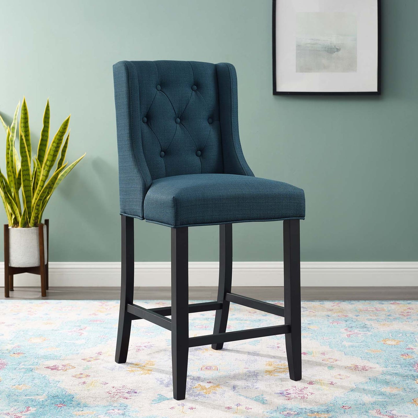 Baronet Tufted Button Upholstered Fabric Counter Stool by Modway EEI-3739-AZU