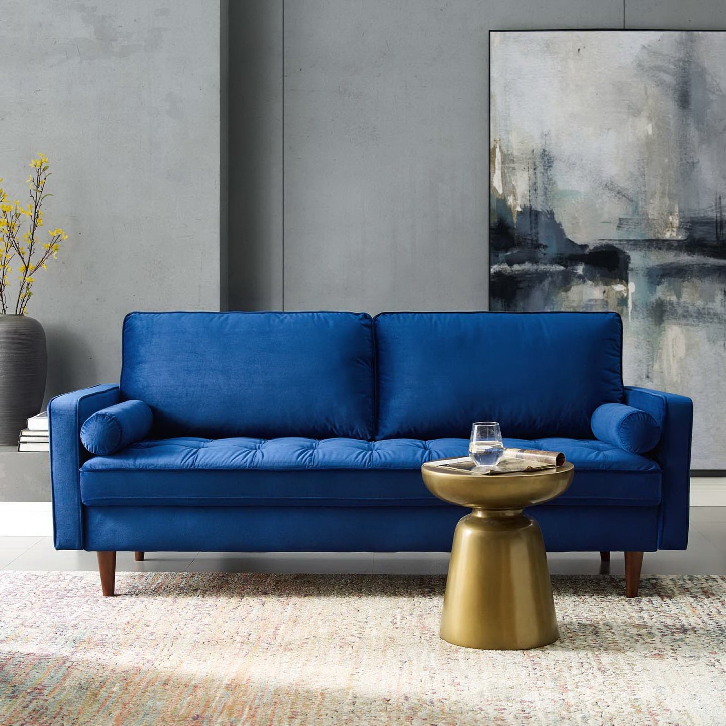 Valour Performance Velvet Sofa by Modway EEI-3764-NAV