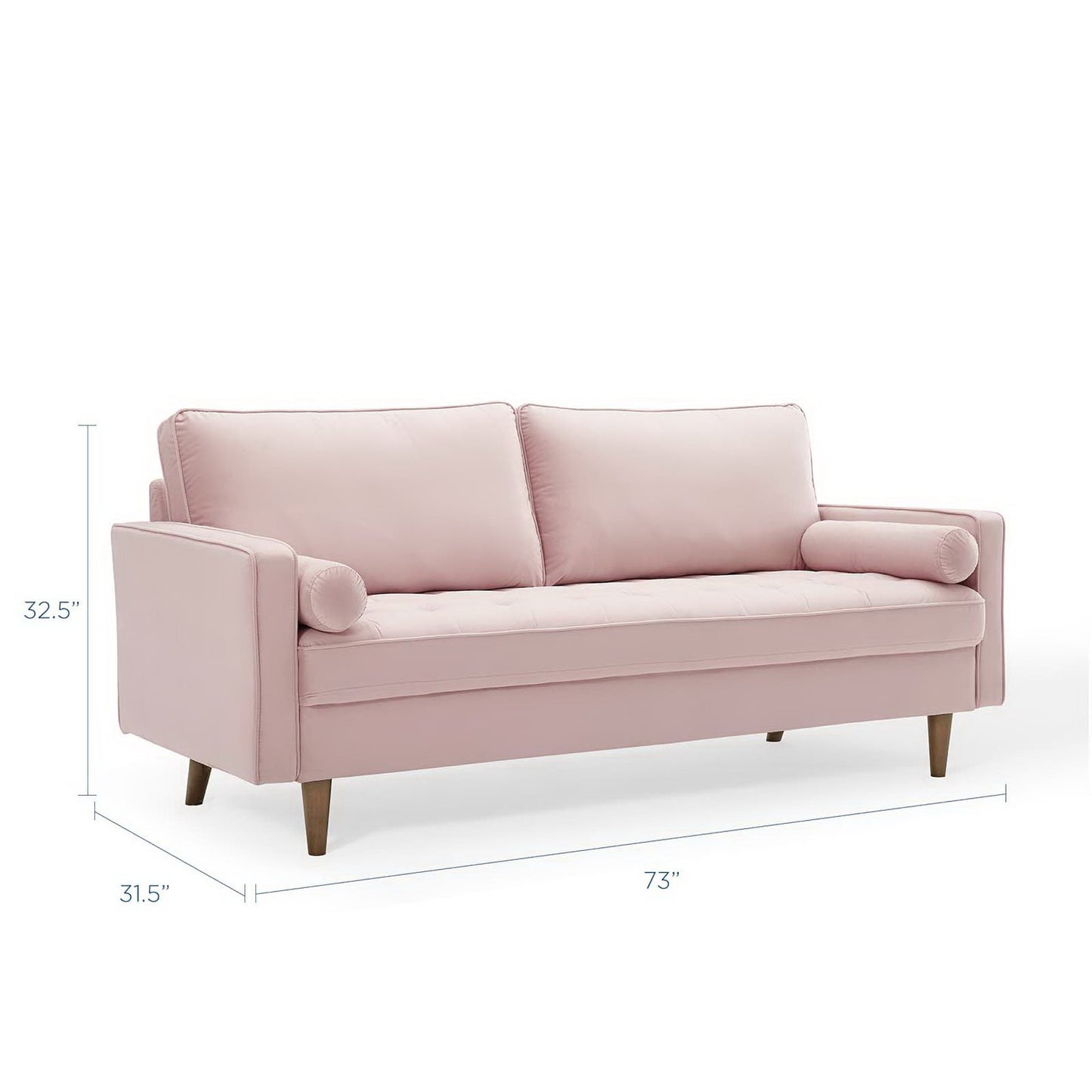 Valour Performance Velvet Sofa by Modway EEI-3764-PNK