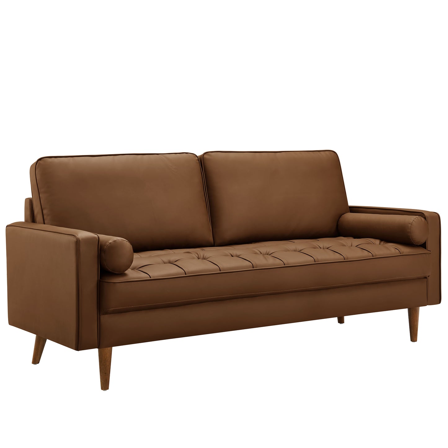 Valour Tufted Vegan Leather Sofa by Modway EEI-3765-BRN