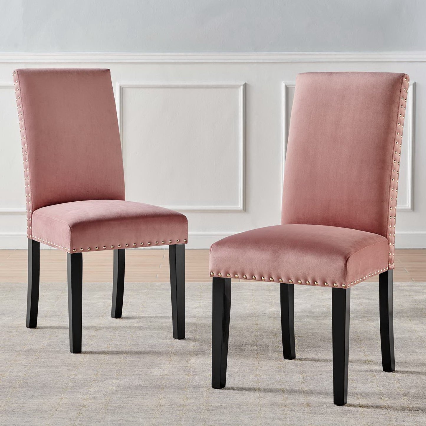 Parcel Performance Velvet Dining Side Chairs Set of 2 by Modway EEI-3779-DUS
