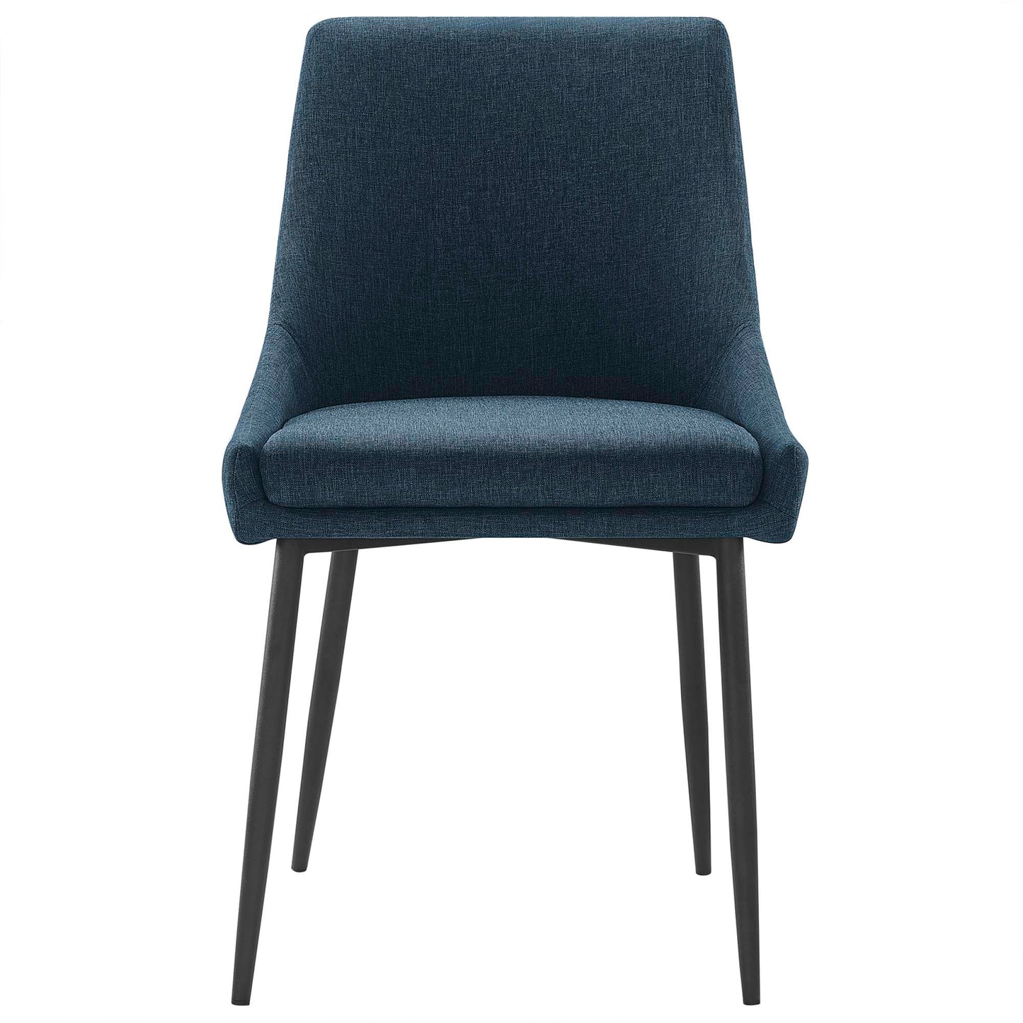Viscount Upholstered Fabric Dining Chairs Set of 2 by Modway EEI-3809-BLK-AZU