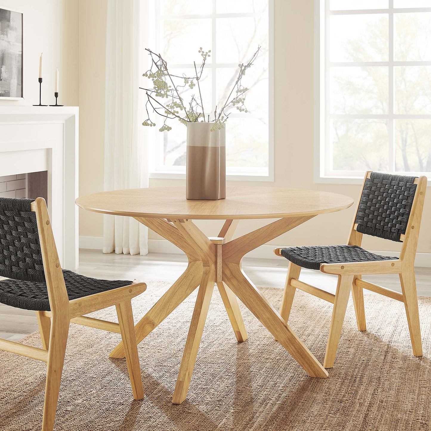 Crossroads 47" Round Wood Dining Table by Modway EEI-3847-OAK