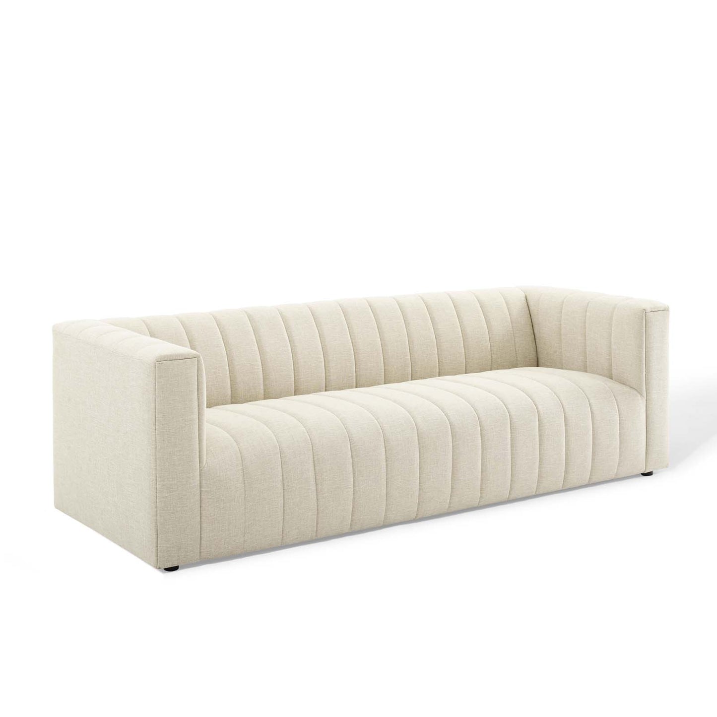 Reflection Channel Tufted Upholstered Fabric Sofa by Modway EEI-3881-BEI