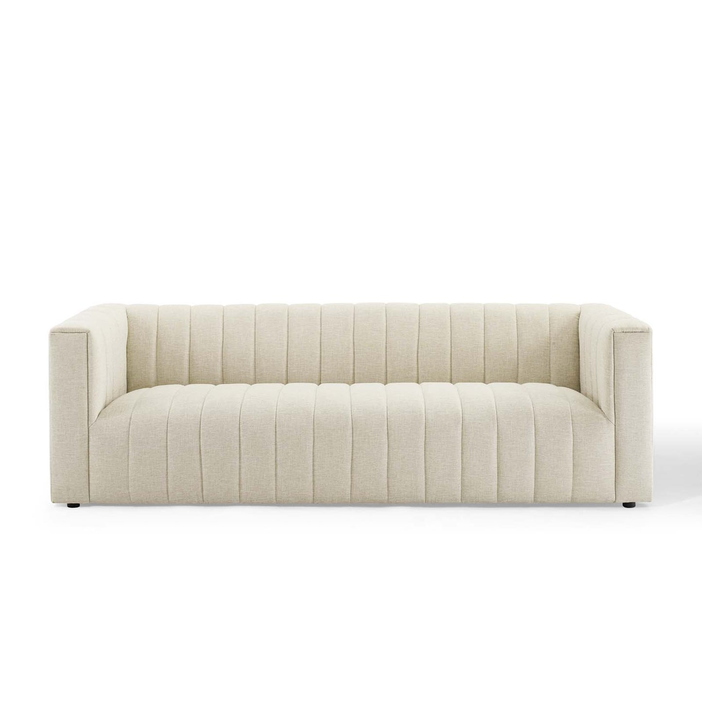 Reflection Channel Tufted Upholstered Fabric Sofa by Modway EEI-3881-BEI