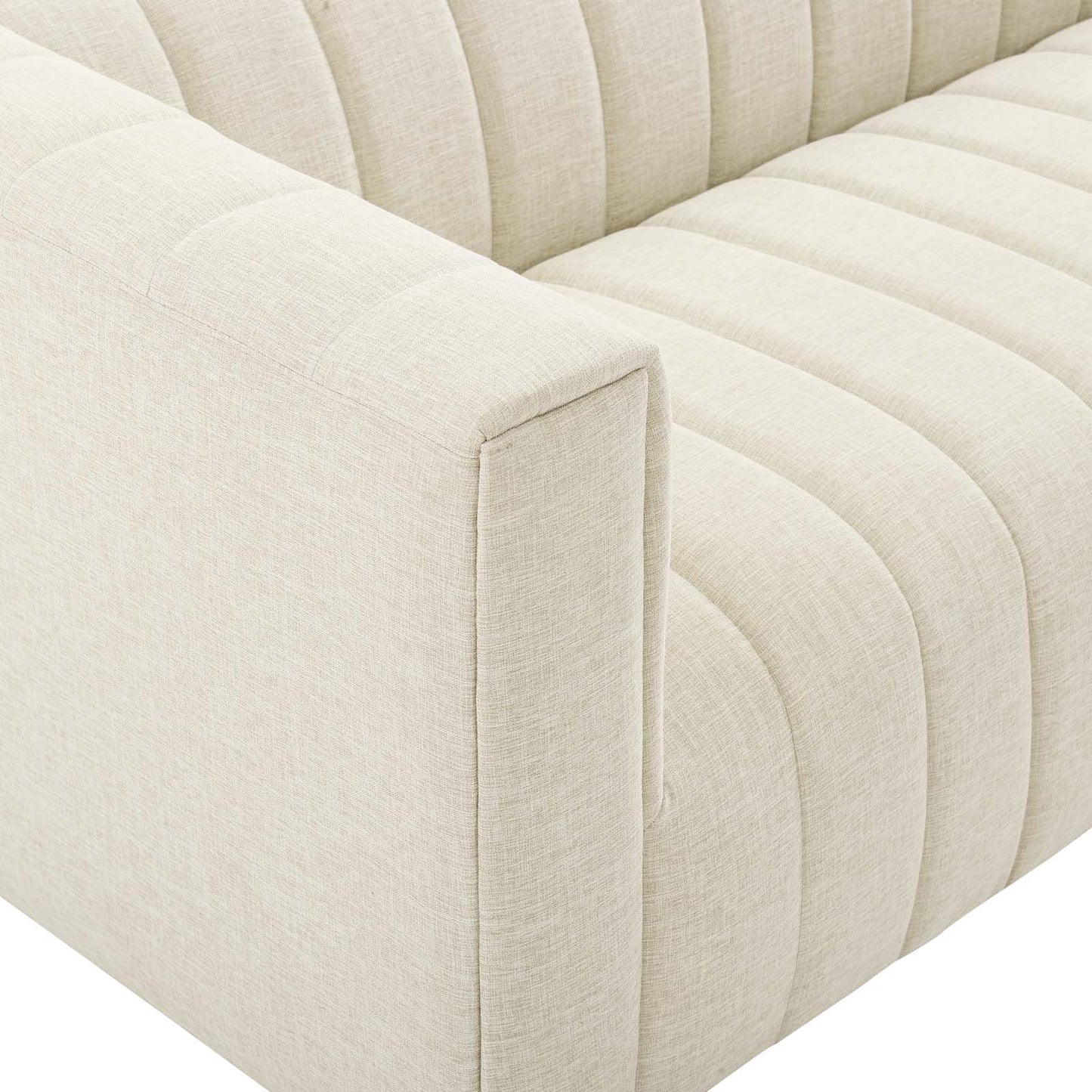 Reflection Channel Tufted Upholstered Fabric Sofa by Modway EEI-3881-BEI