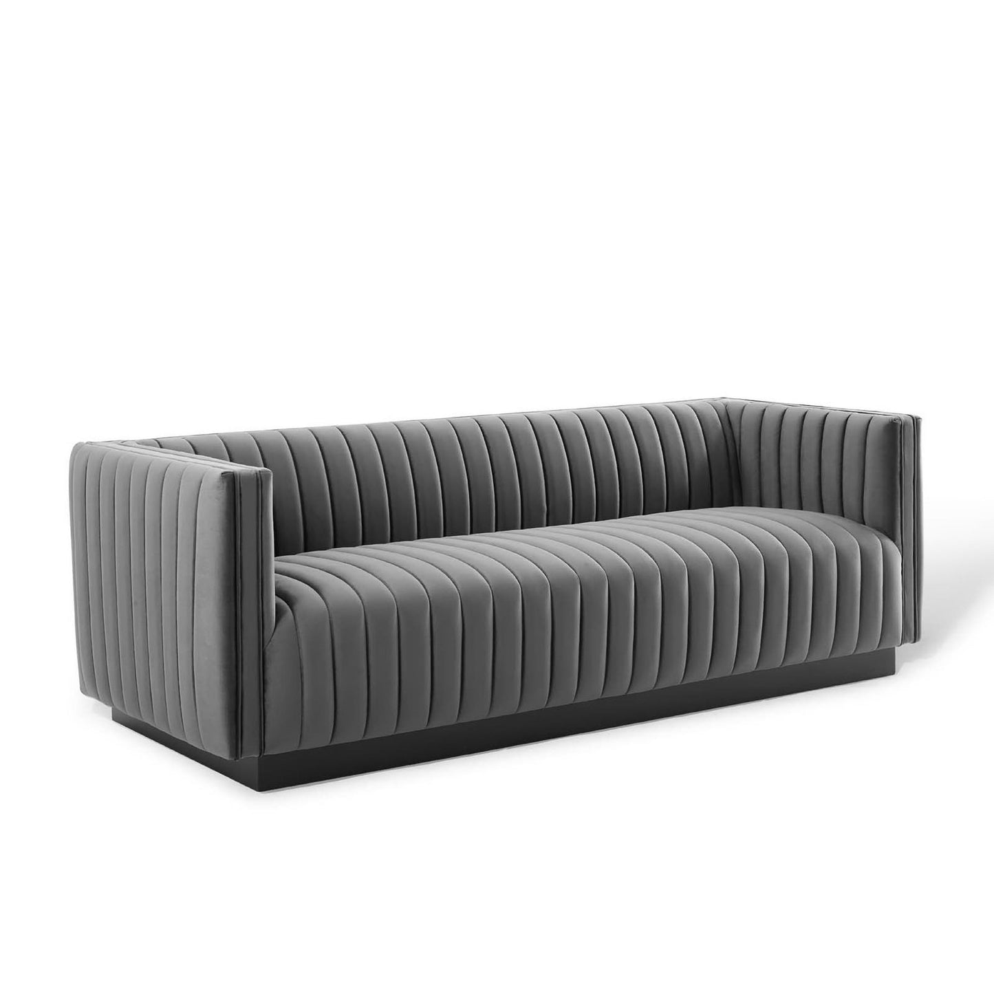 Conjure Channel Tufted Velvet Sofa by Modway EEI-3885-GRY