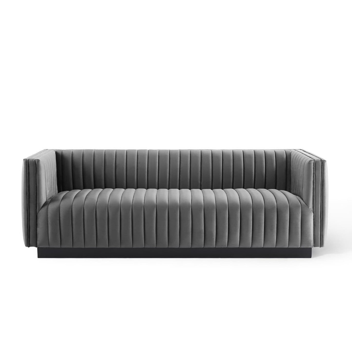 Conjure Channel Tufted Velvet Sofa by Modway EEI-3885-GRY