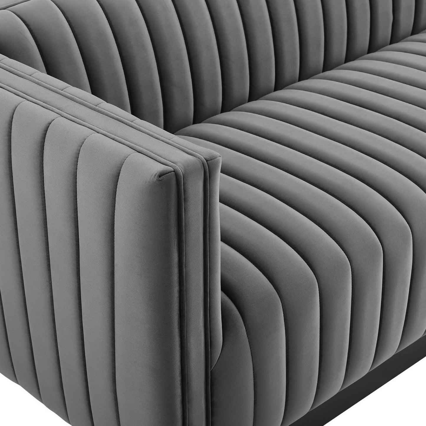 Conjure Channel Tufted Velvet Sofa by Modway EEI-3885-GRY