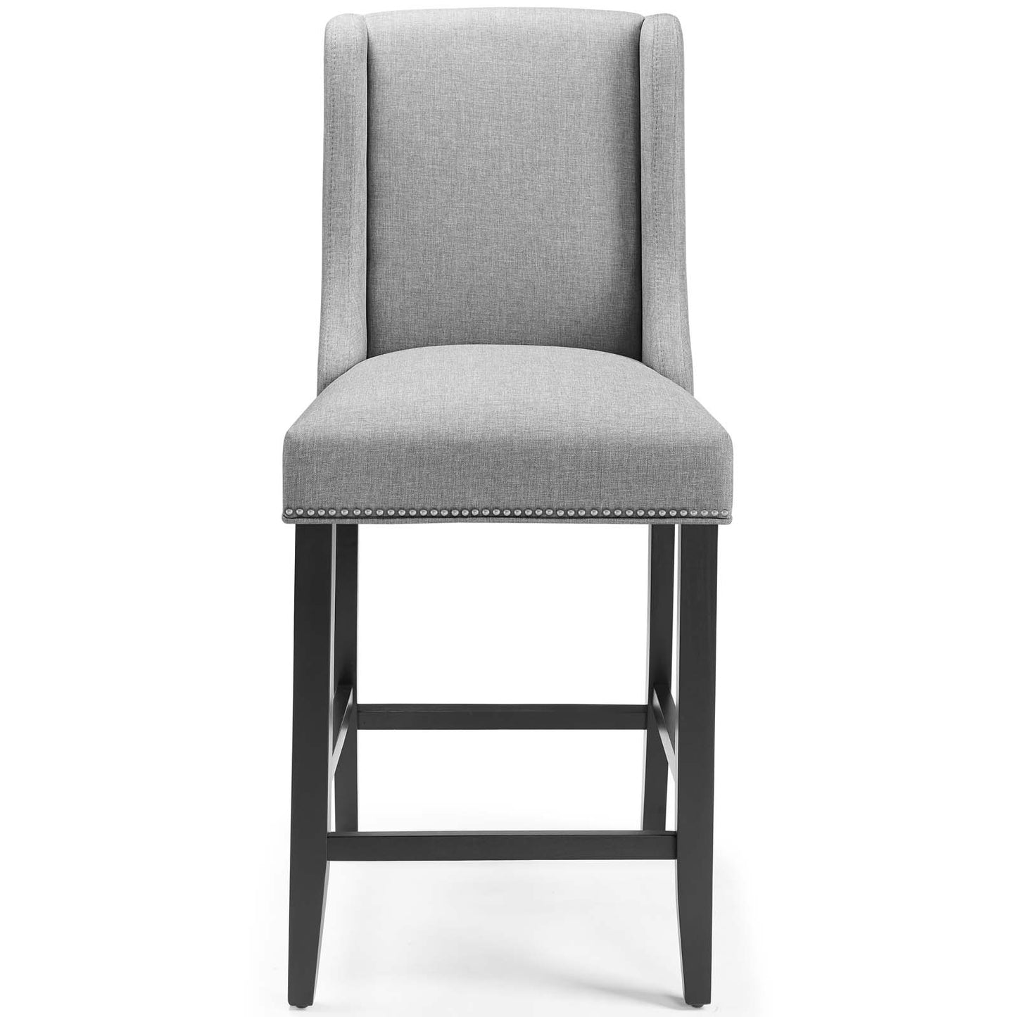 Baron Upholstered Fabric Counter Stool Set of 2 by Modway EEI-4016-LGR