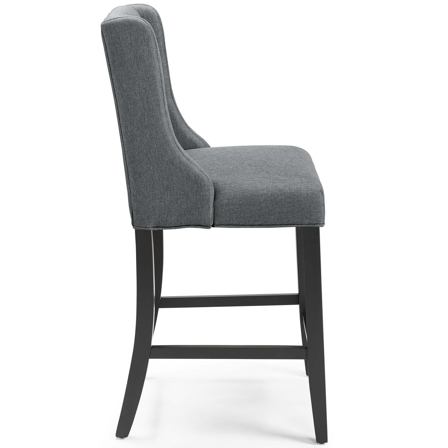 Baronet Upholstered Fabric Counter Bar Stool Set of 2 by Modway EEI-4020-GRY