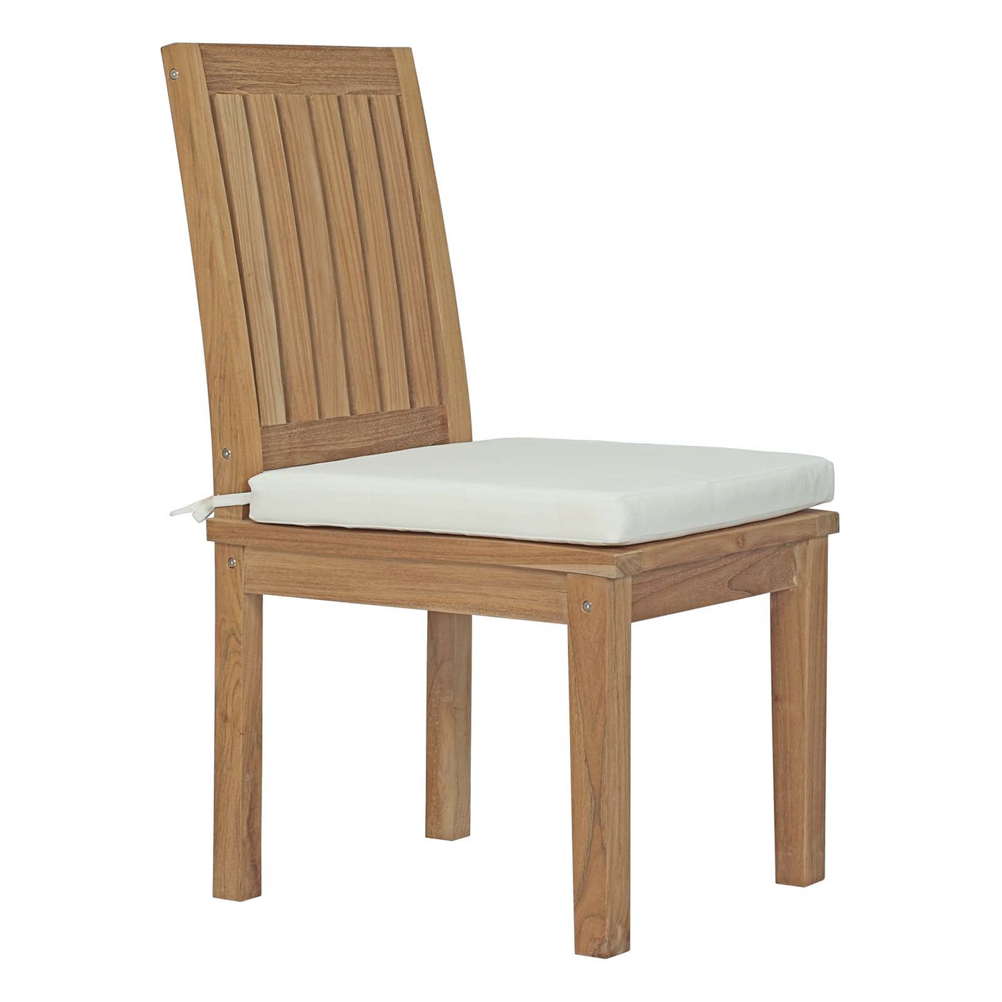 Marina 9 Piece Outdoor Patio Teak Dining Set by Modway EEI-4033-NAT-WHI-SET