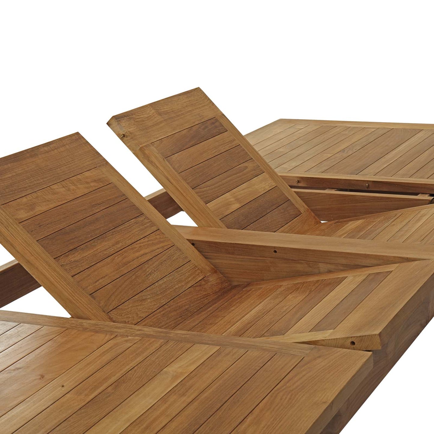 Marina 9 Piece Outdoor Patio Teak Dining Set by Modway EEI-4033-NAT-WHI-SET