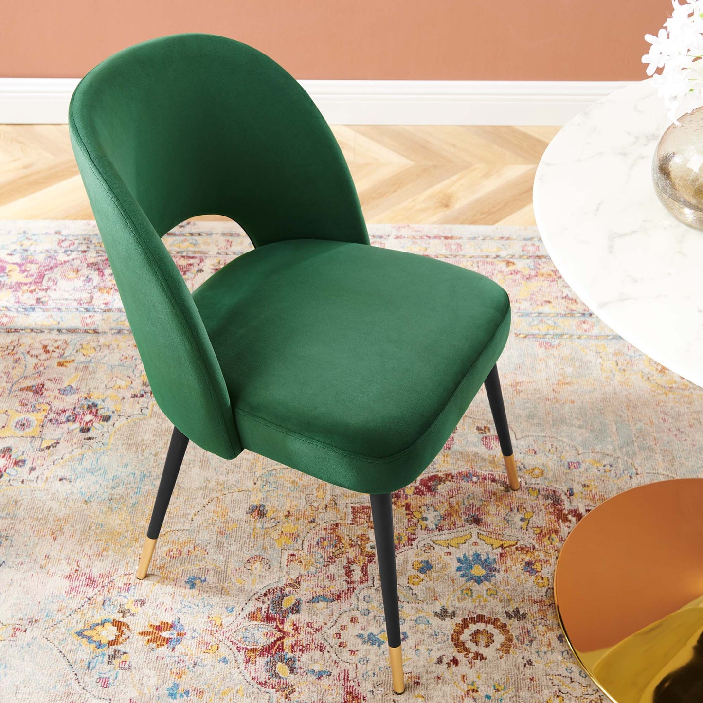 Rouse Performance Velvet Dining Side Chair by Modway EEI-4212-EME
