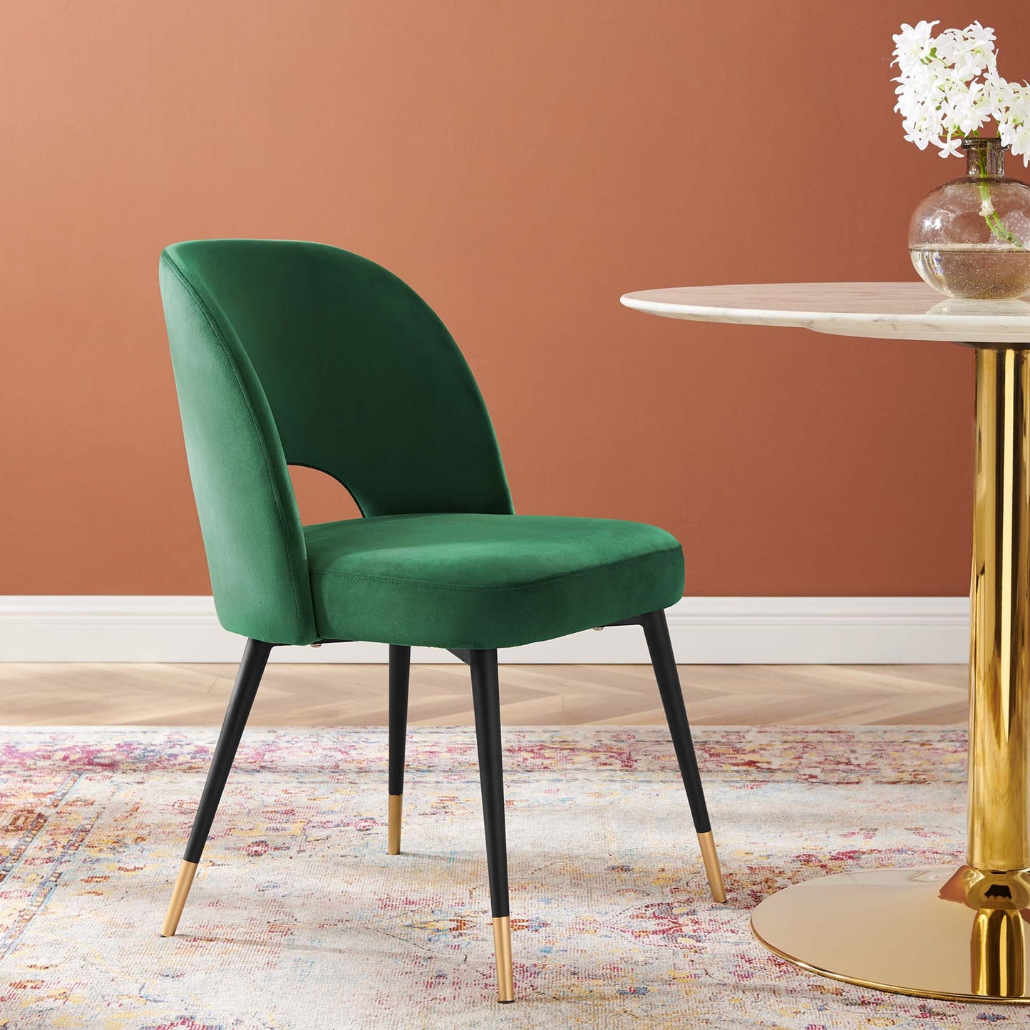 Rouse Performance Velvet Dining Side Chair by Modway EEI-4212-EME