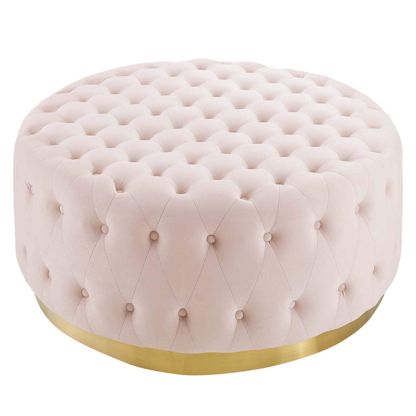 Ensconce Tufted Performance Velvet Round Ottoman by Modway EEI-4326-PNK