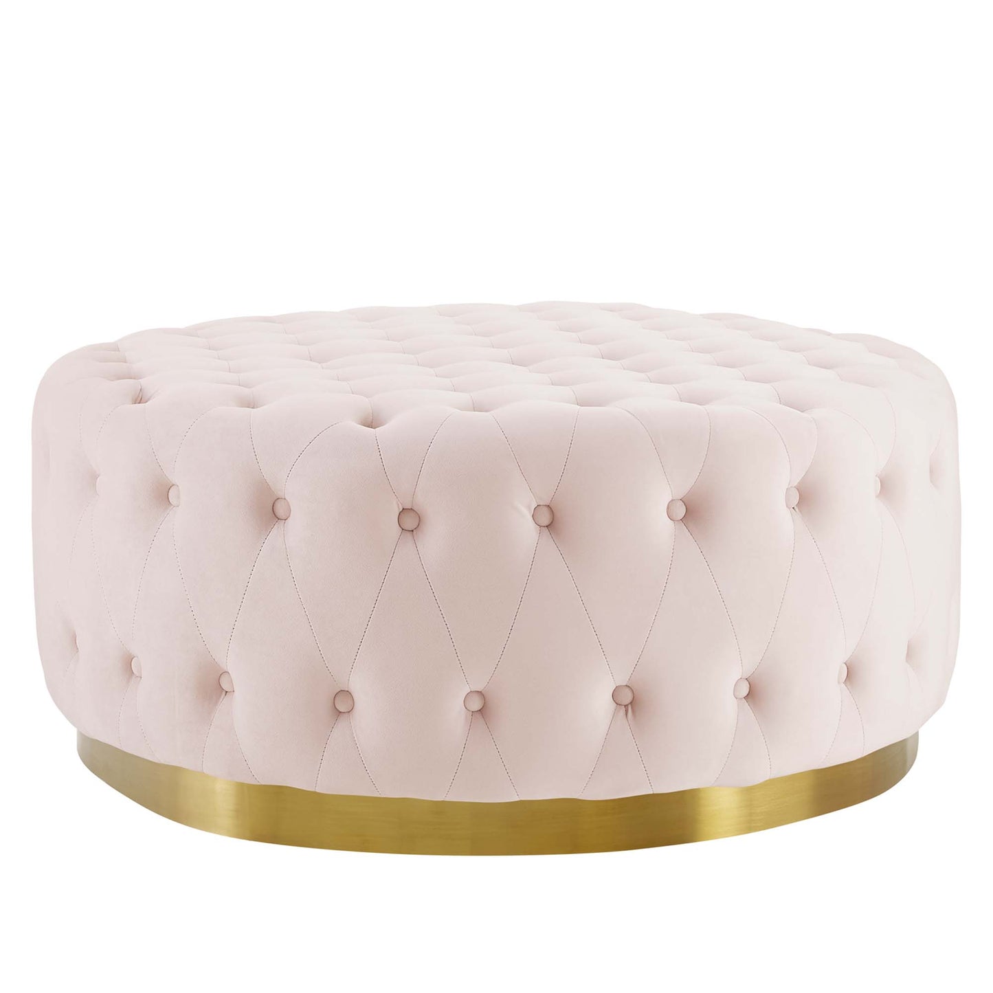Ensconce Tufted Performance Velvet Round Ottoman by Modway EEI-4326-PNK