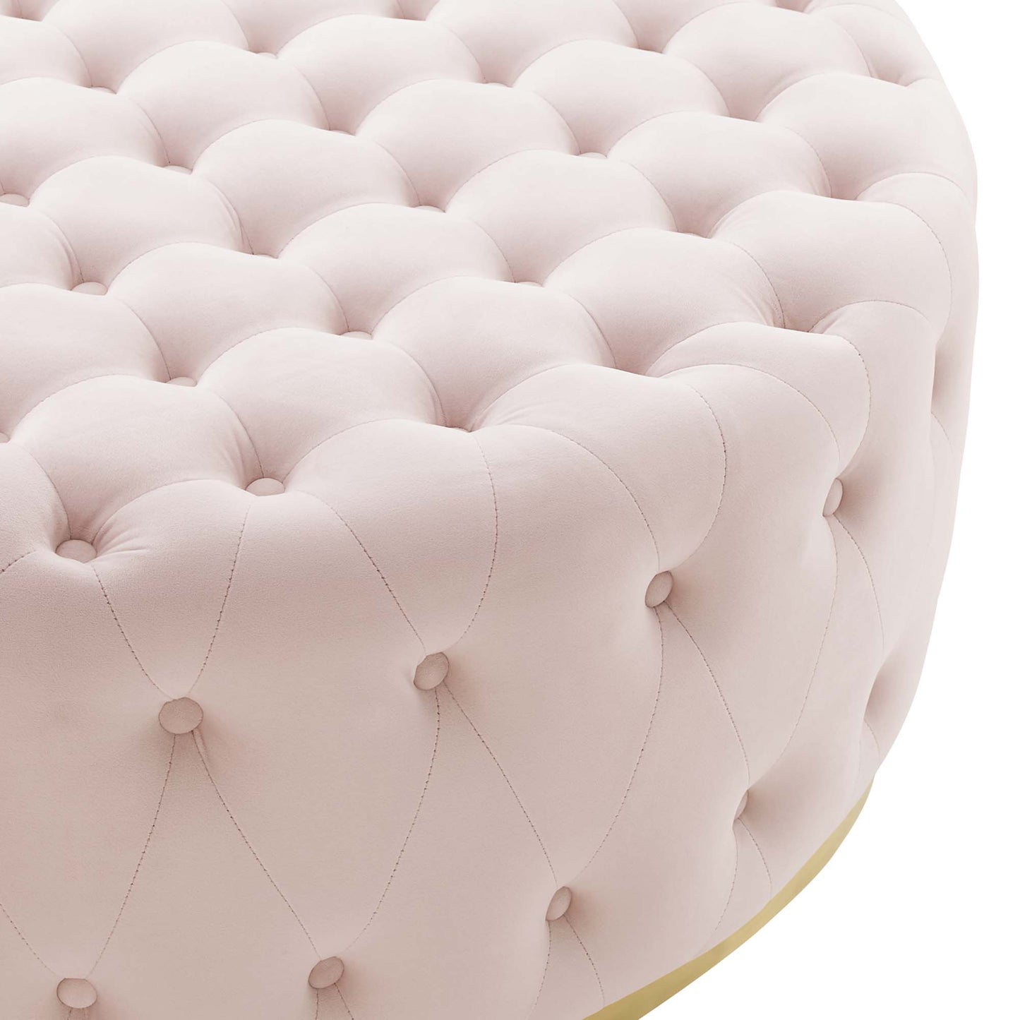 Ensconce Tufted Performance Velvet Round Ottoman by Modway EEI-4326-PNK