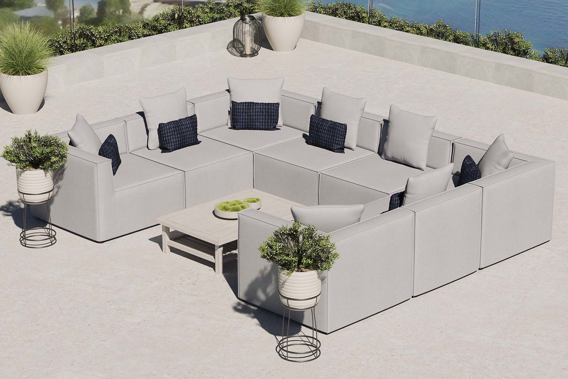 Saybrook 8-Piece Outdoor Patio Upholstered Sectional Sofa by Modway