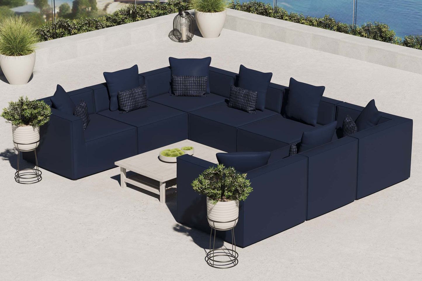 Saybrook 8-Piece Outdoor Patio Upholstered Sectional Sofa by Modway