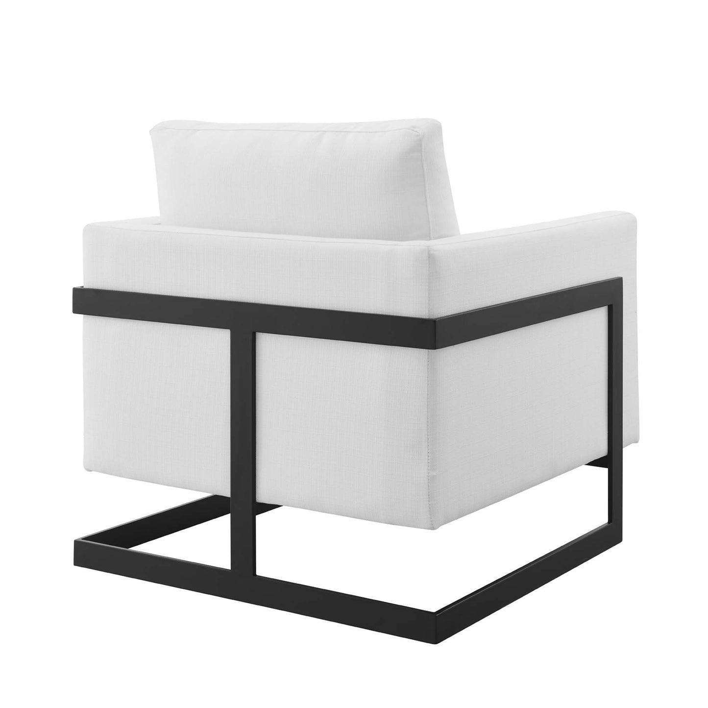 Posse Upholstered Fabric Accent Chair by Modway EEI-4391-BLK-WHI