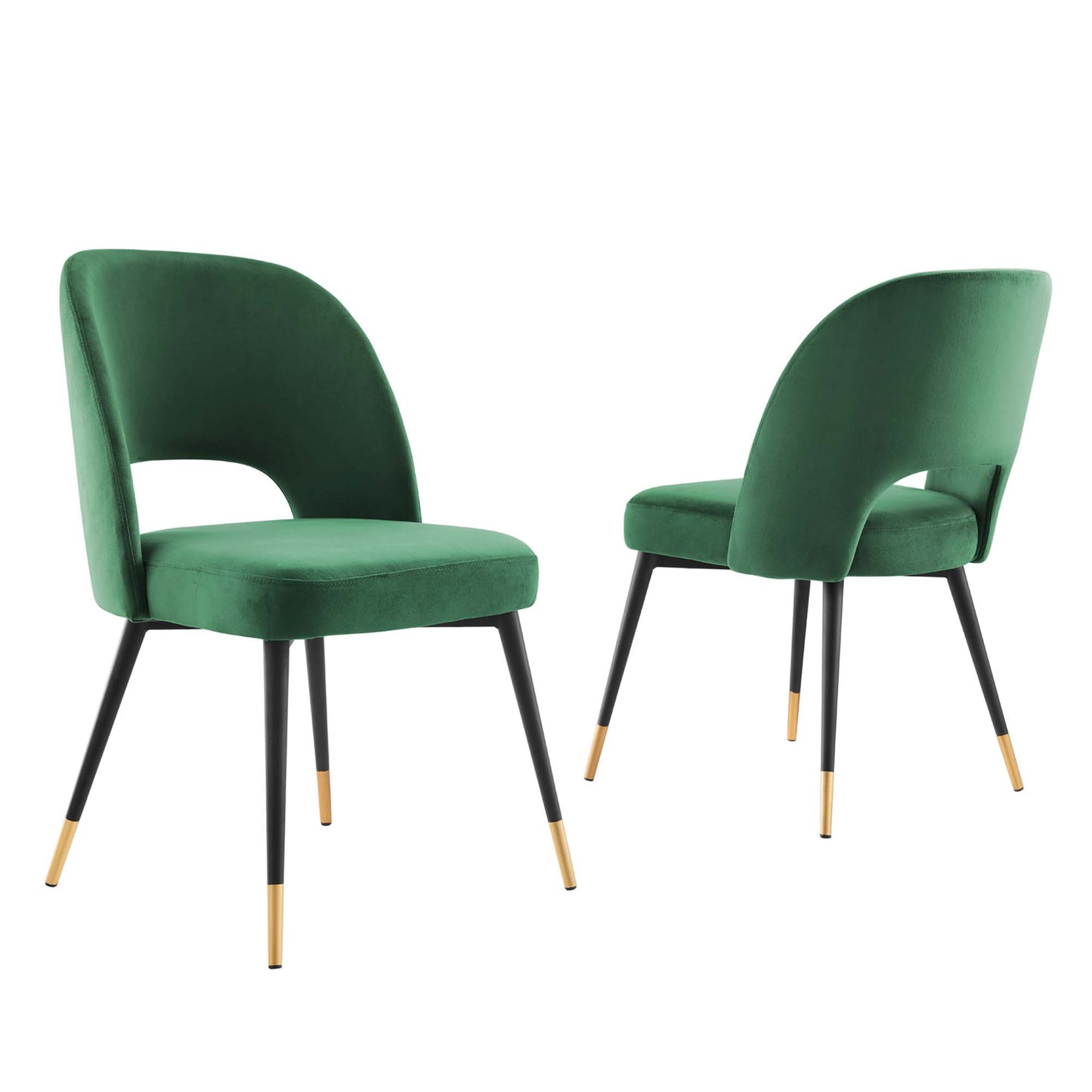 Rouse Performance Velvet Dining Side Chairs Set of 2 by Modway EEI-4599-EME