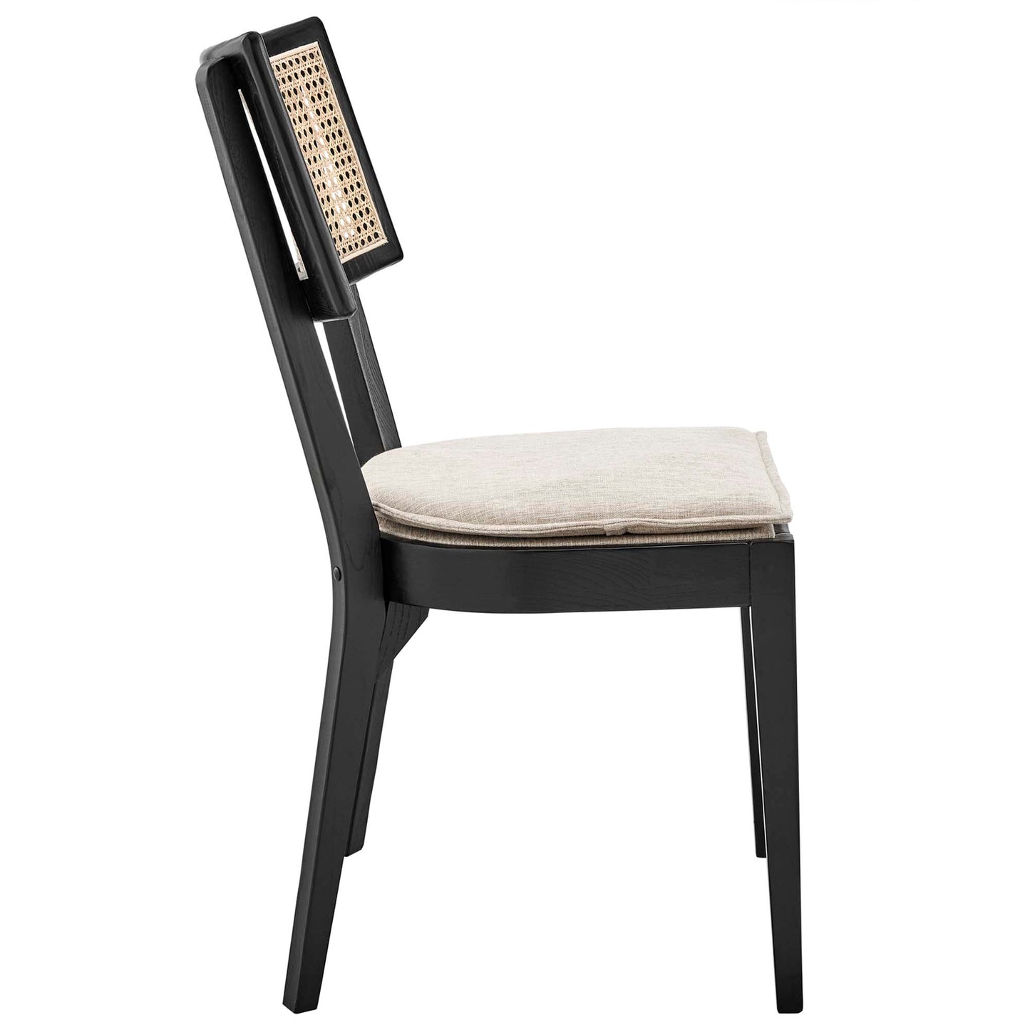 Caledonia Wood Dining Chair by Modway EEI-4648-BLK-BEI