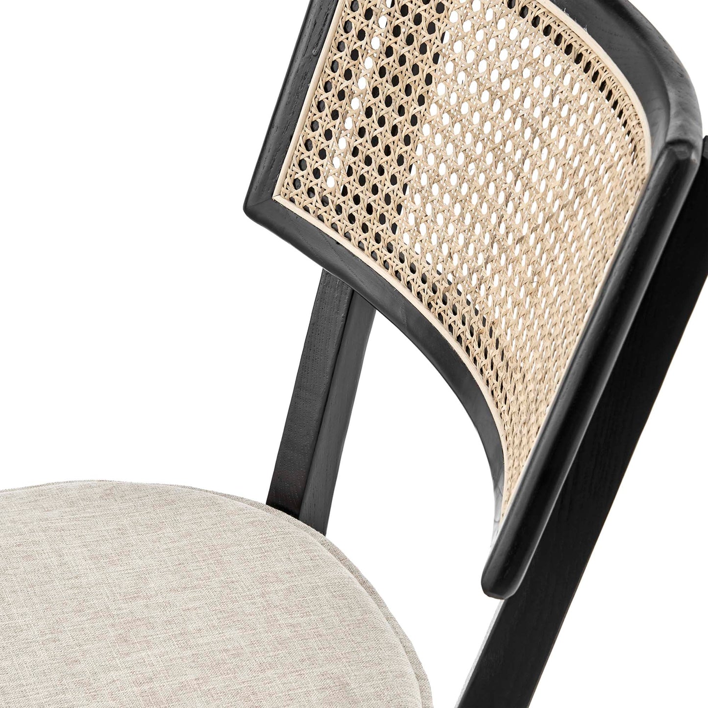 Caledonia Wood Dining Chair by Modway EEI-4648-BLK-BEI