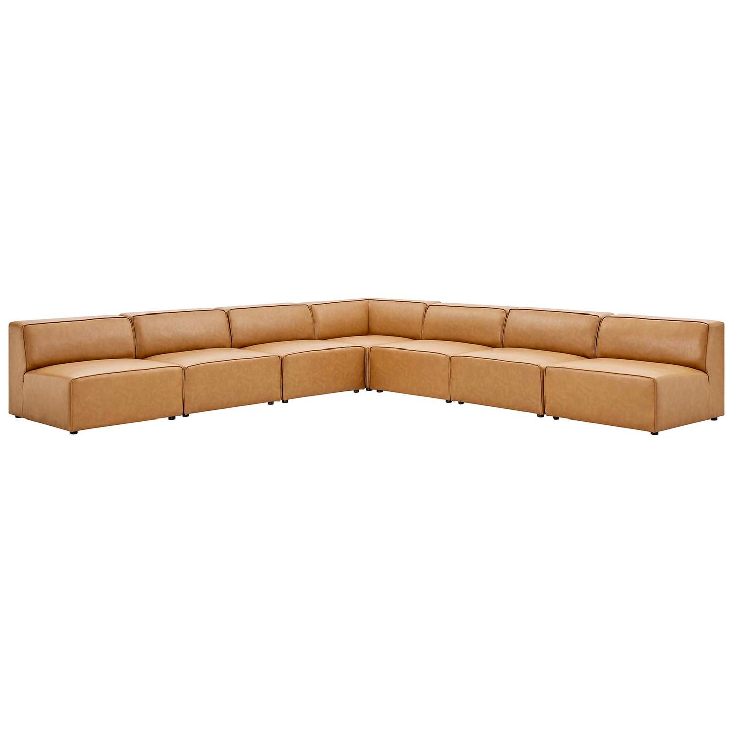 Mingle 7-Piece Vegan Leather Sectional Sofa by Modway