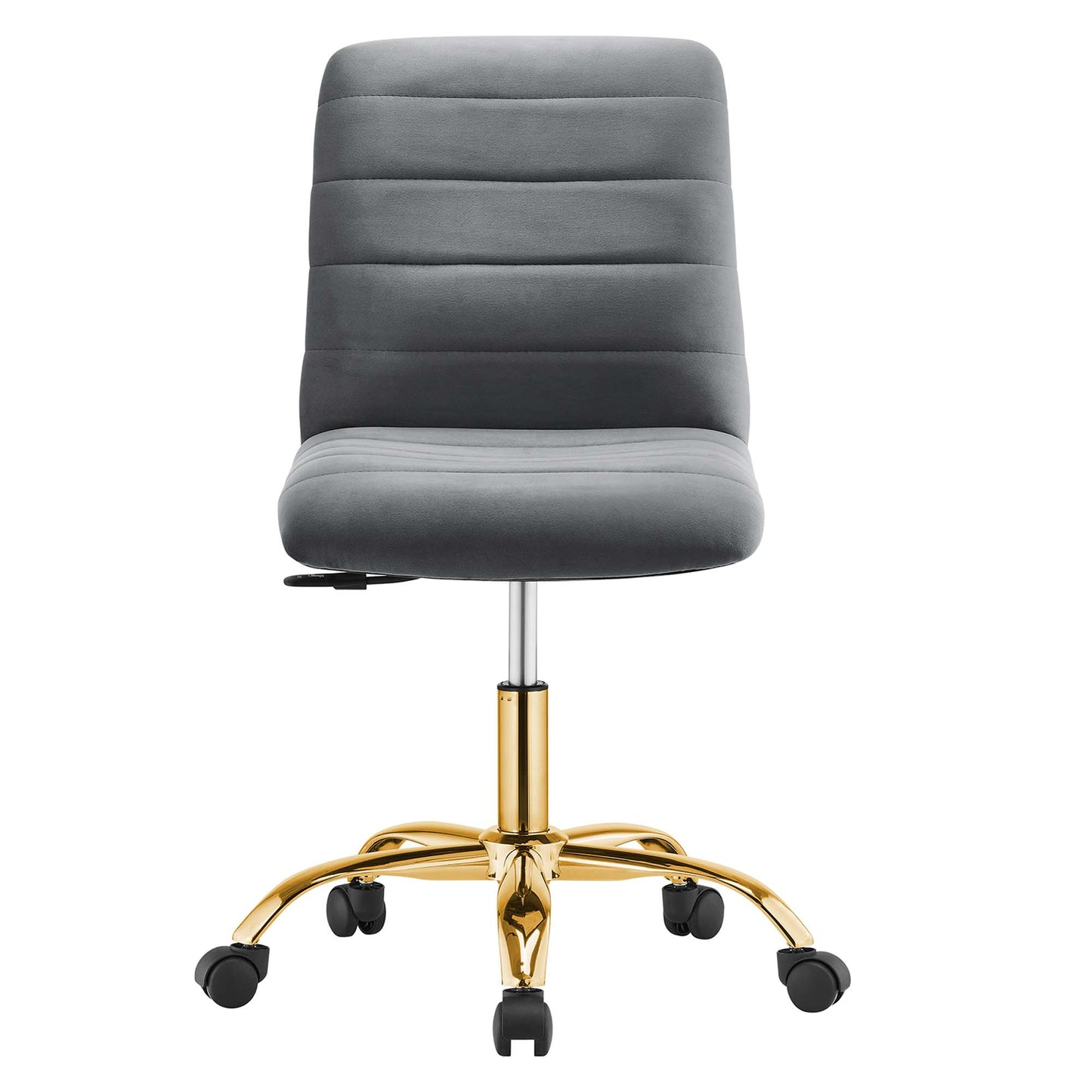 Ripple Armless Performance Velvet Office Chair by Modway EEI-4972-GLD-GRY