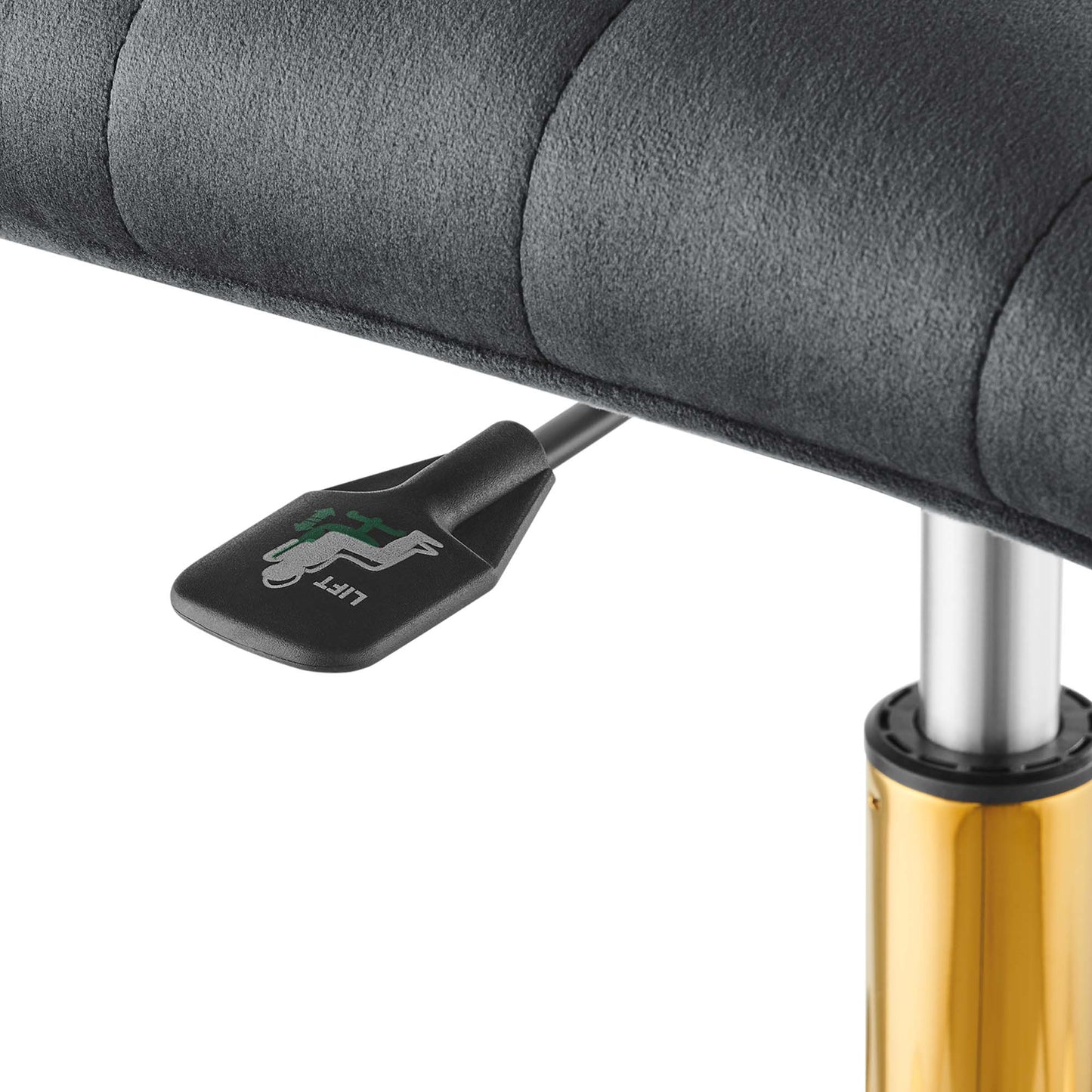 Ripple Armless Performance Velvet Office Chair by Modway EEI-4972-GLD-GRY