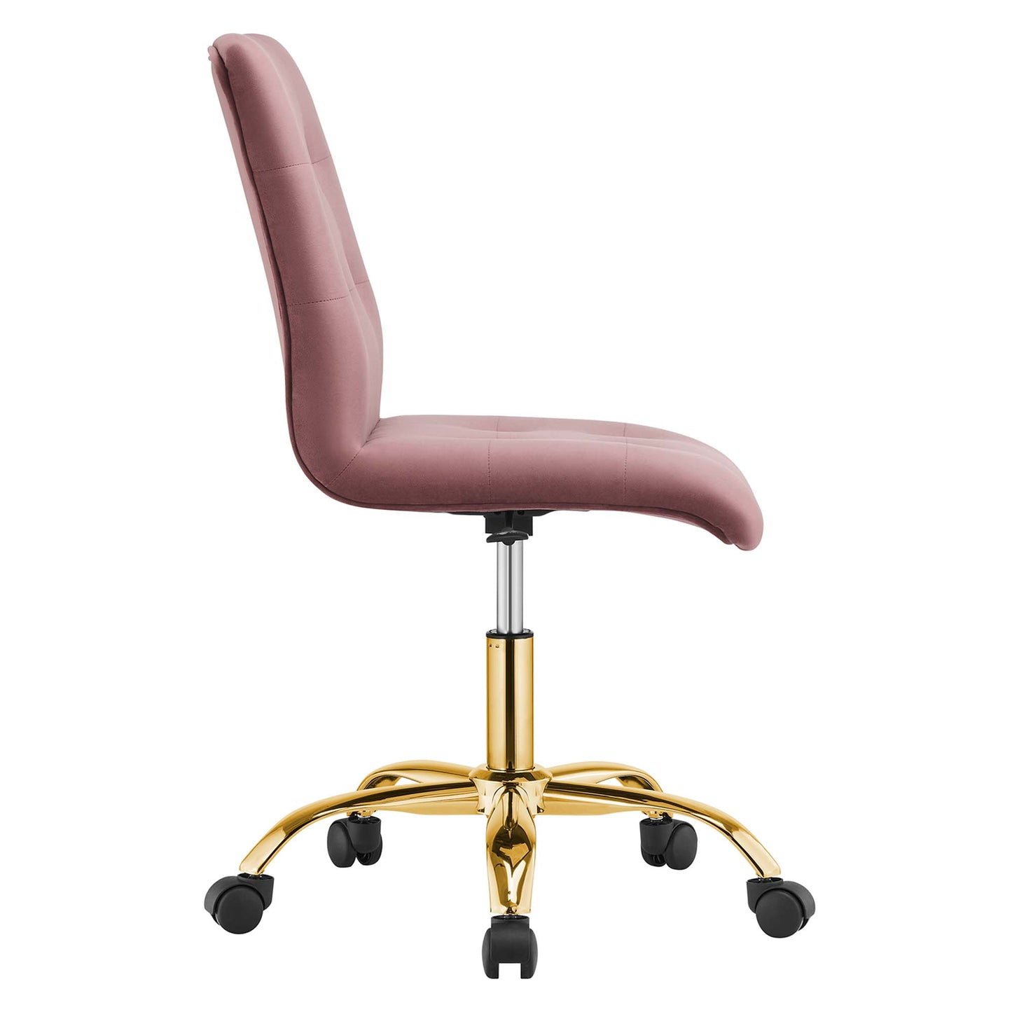 Prim Armless Performance Velvet Office Chair by Modway EEI-4973-GLD-DUS