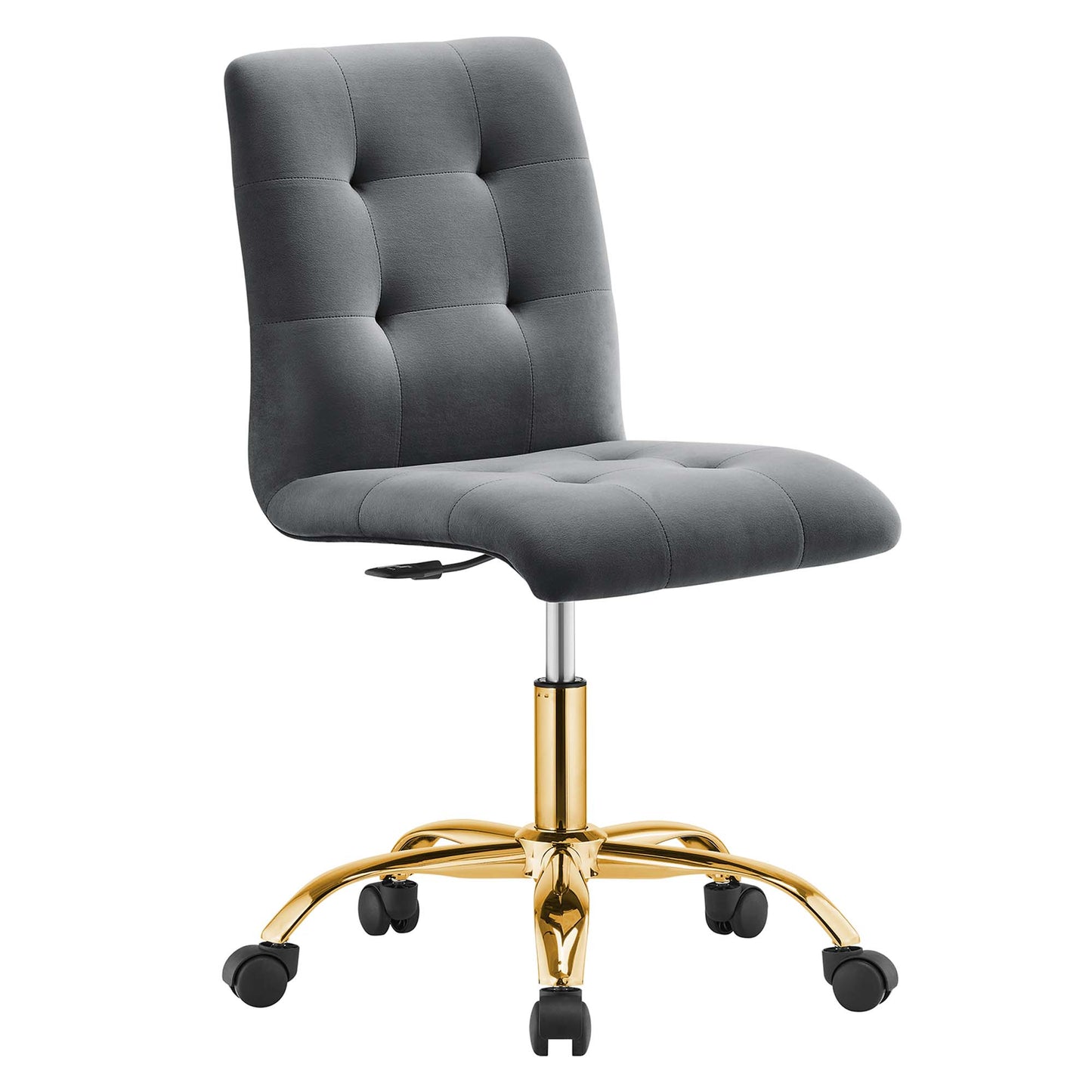 Prim Armless Performance Velvet Office Chair by Modway EEI-4973-GLD-GRY