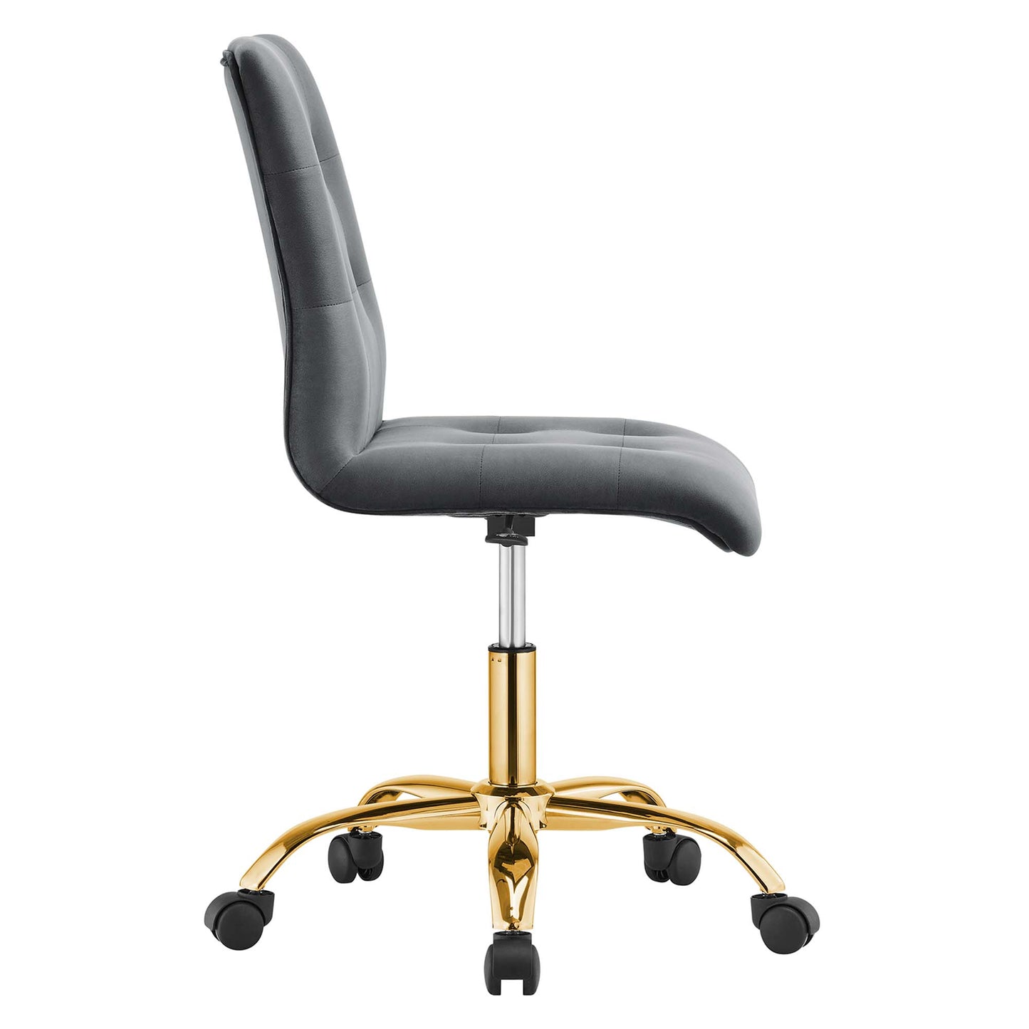 Prim Armless Performance Velvet Office Chair by Modway EEI-4973-GLD-GRY