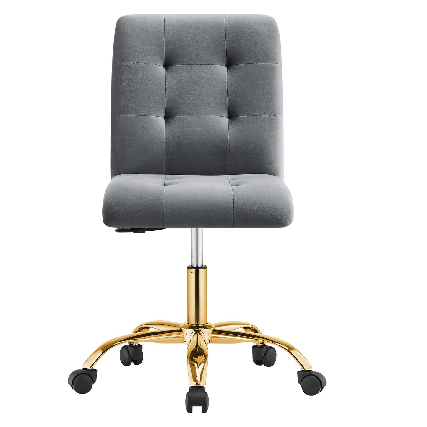 Prim Armless Performance Velvet Office Chair by Modway EEI-4973-GLD-GRY